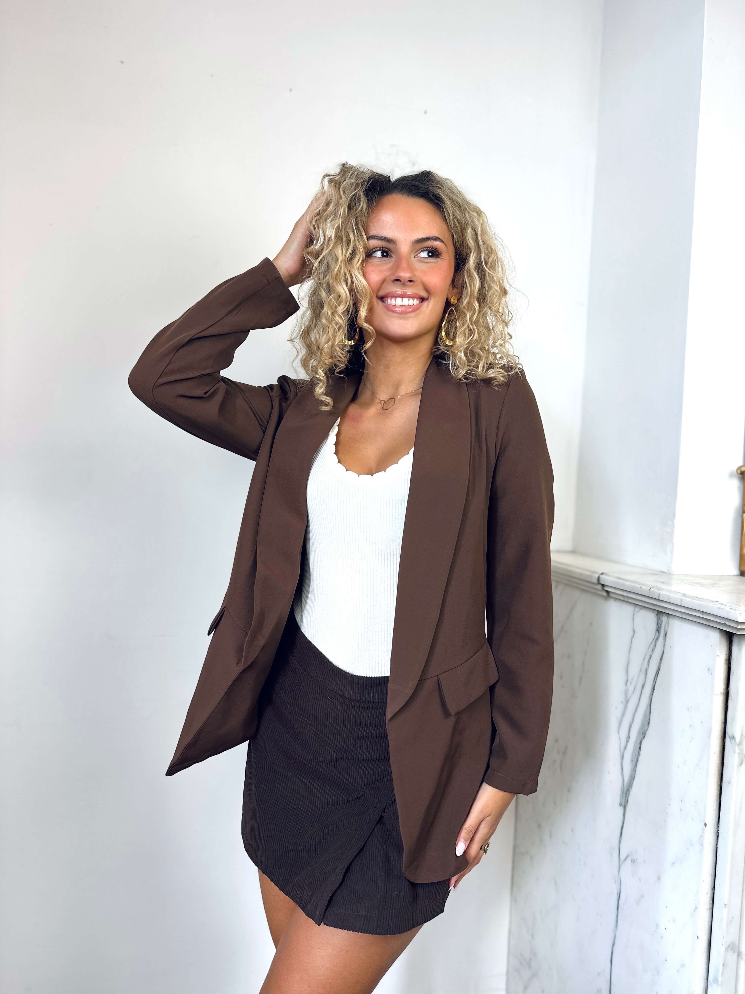 Blazer chocolat - CAM - Image 3
