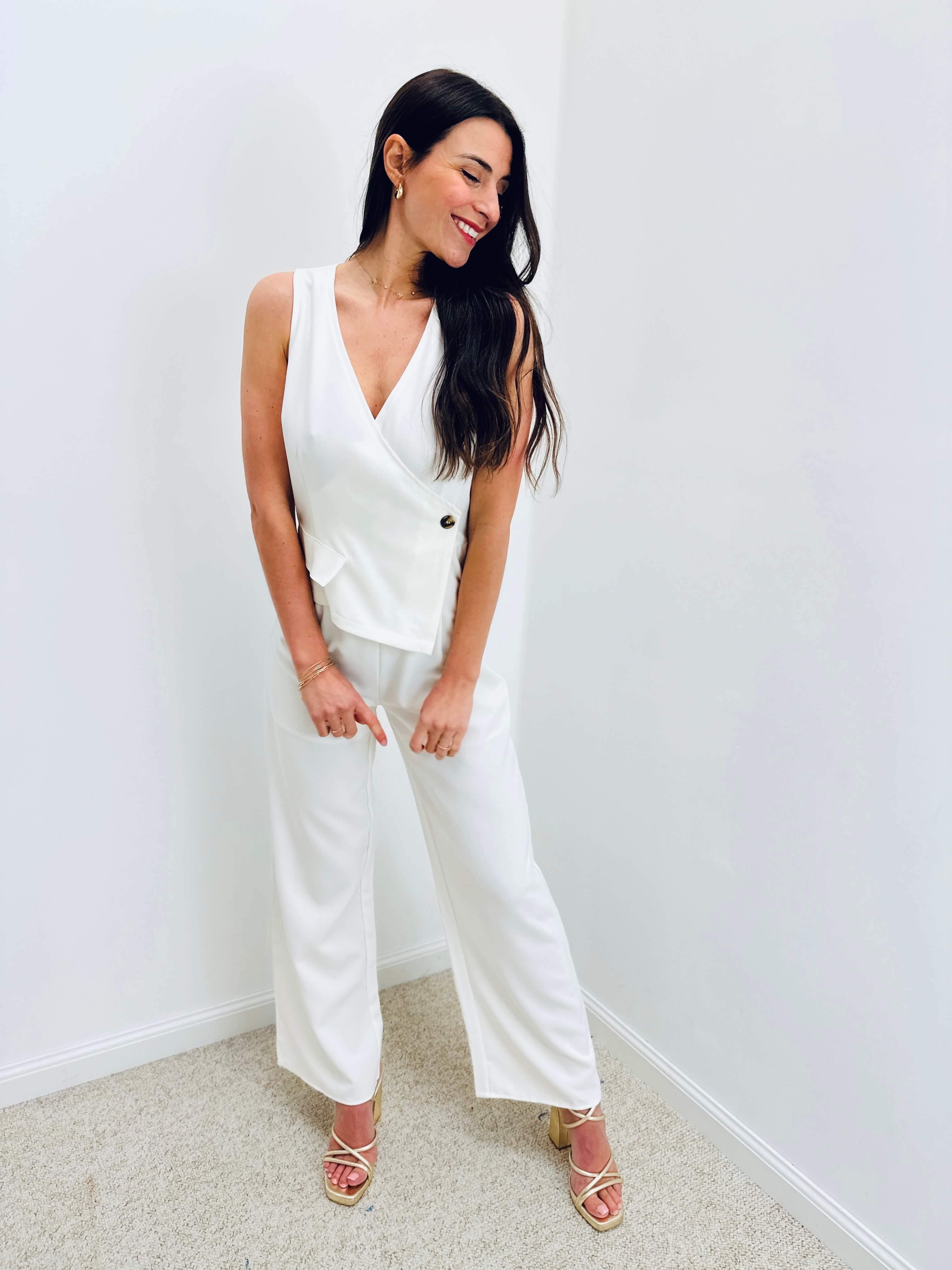 Combinaison blanc - AURELIE - Image 4