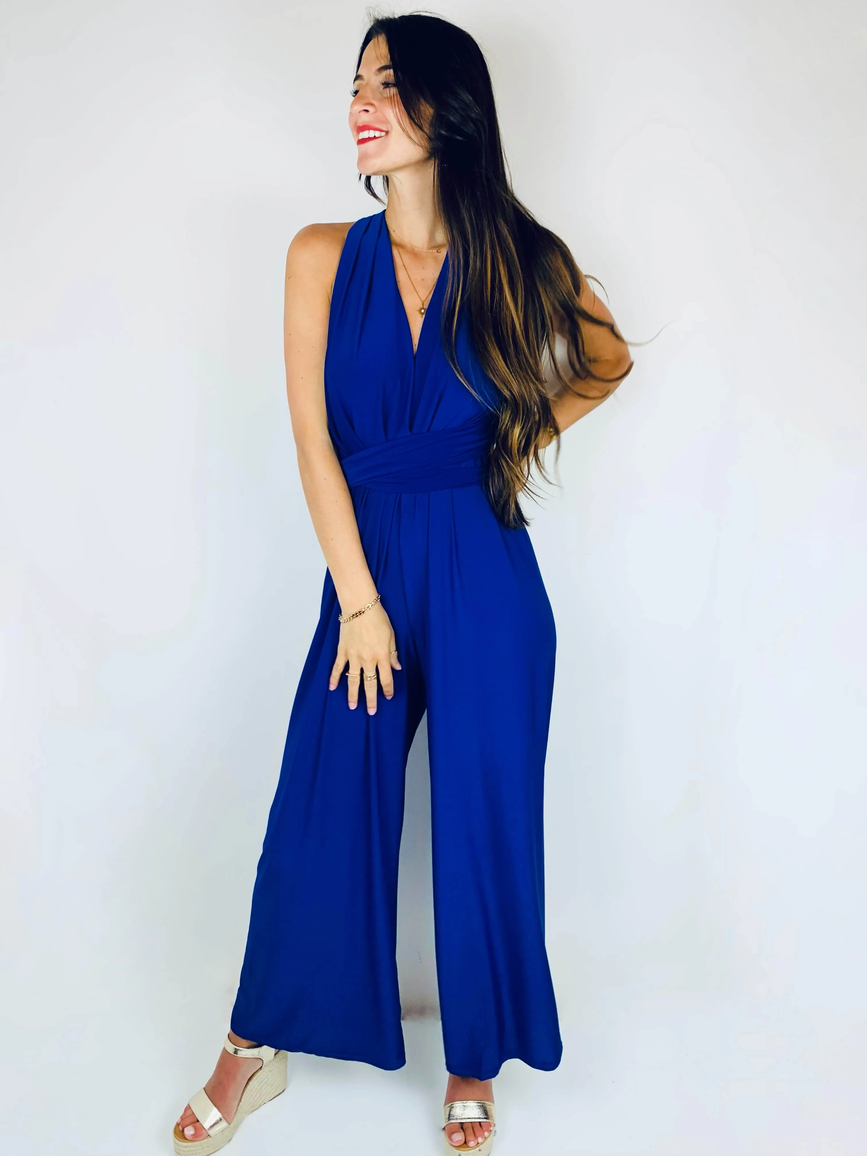 Combinaison pantalon bleu - JENNY - Image 4