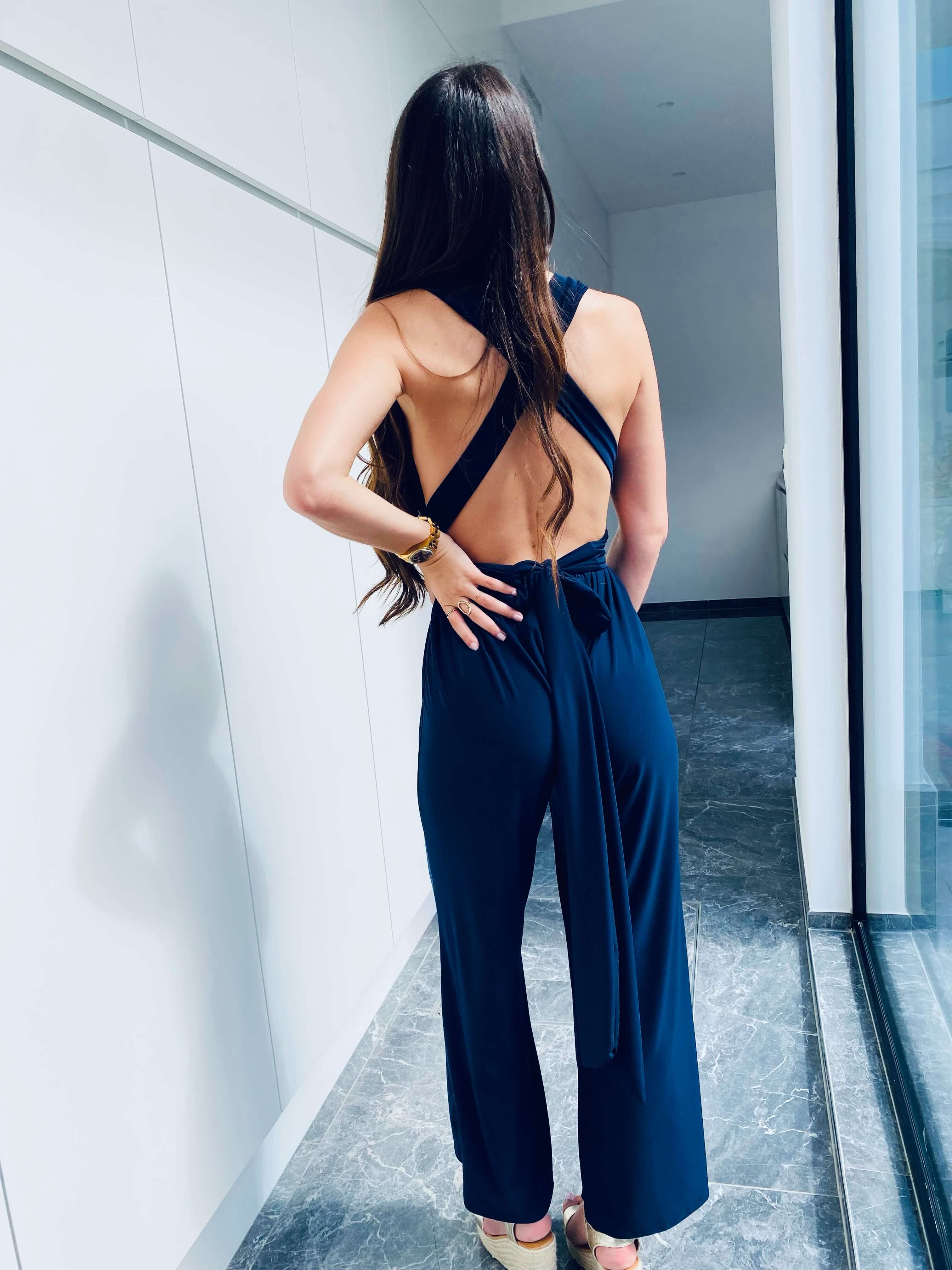 Combinaison pantalon bleu marine - JENNY - Image 4