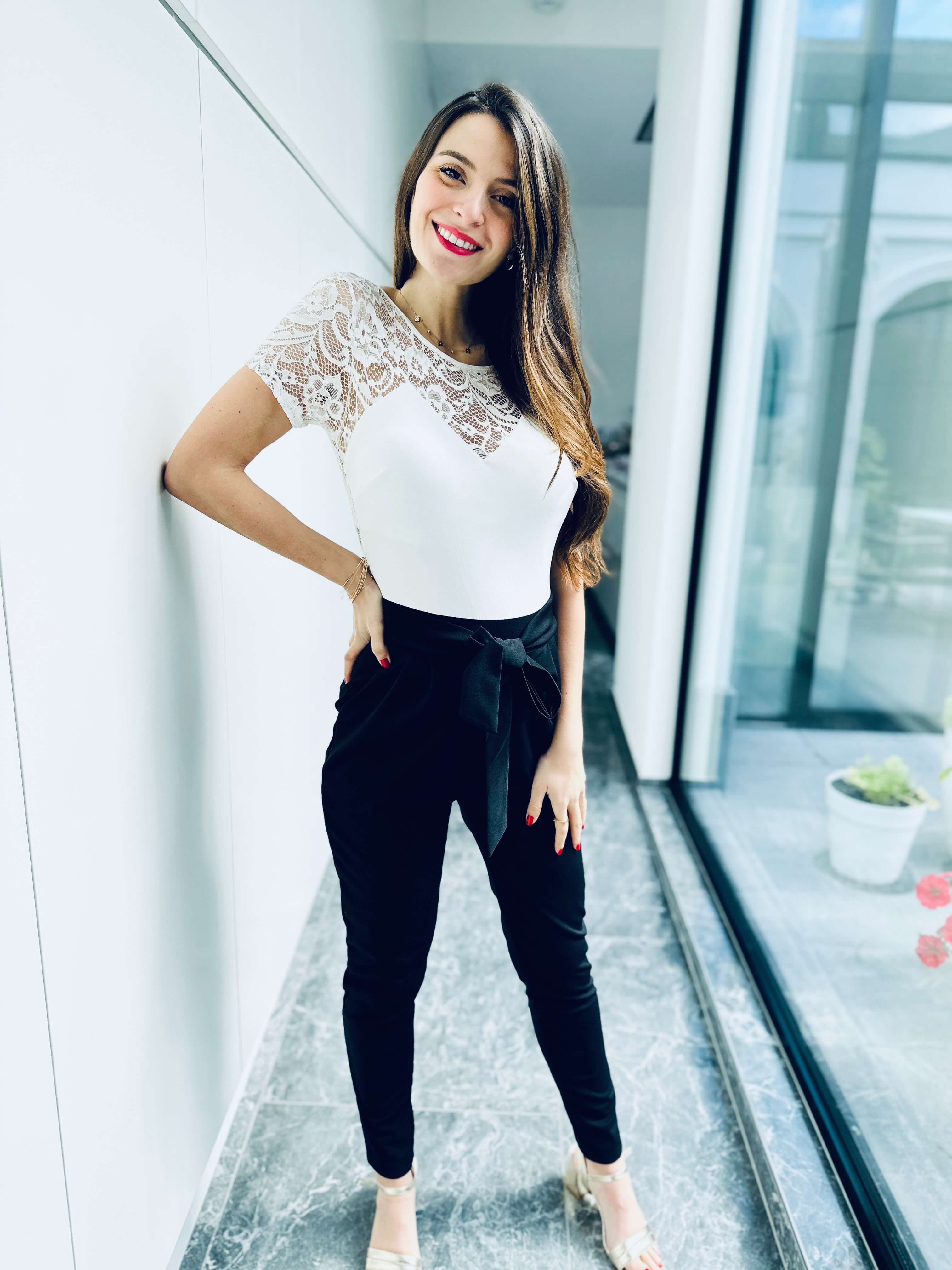 Combinaison pantalon blanche - NAOMY - Image 3