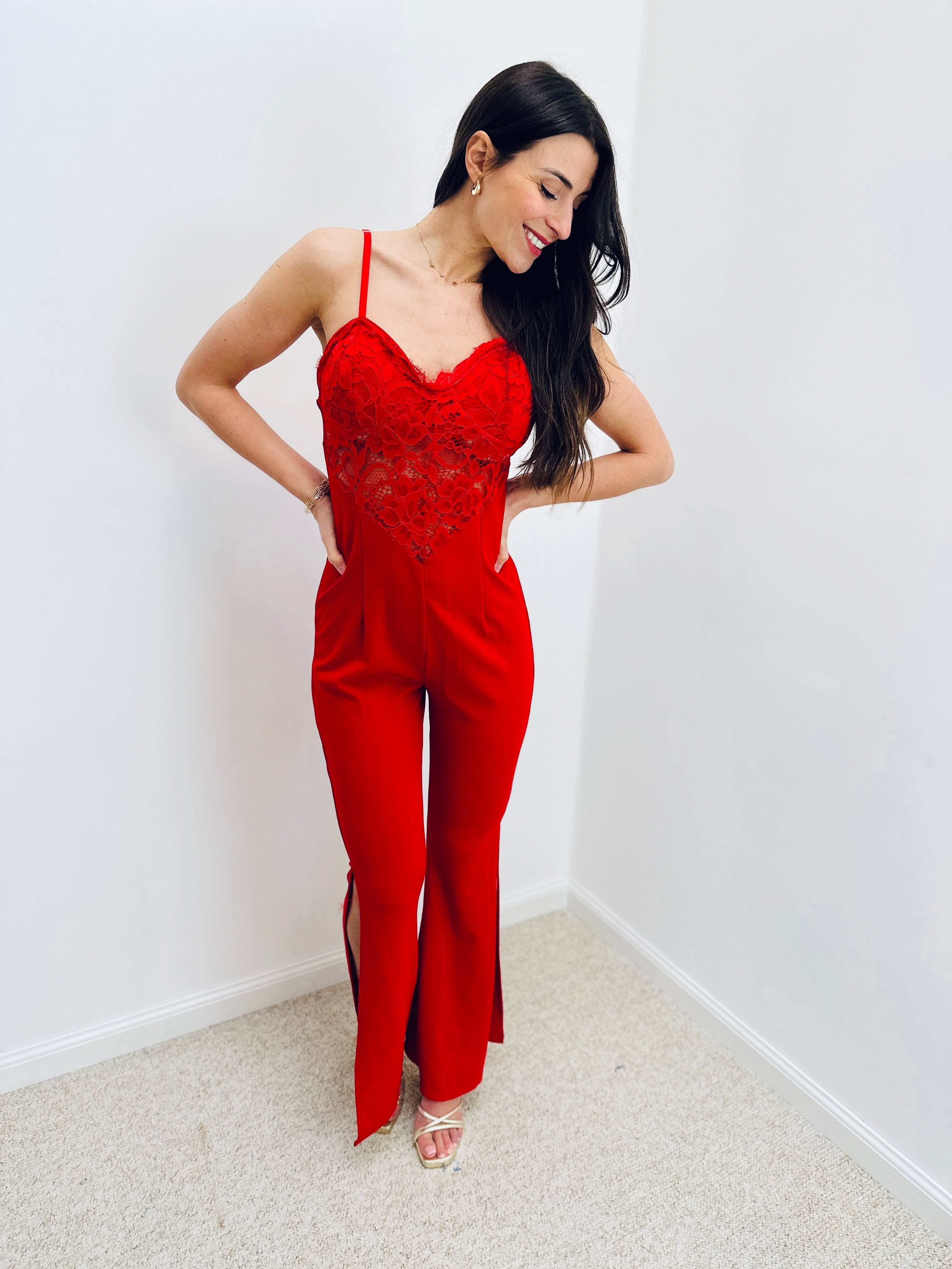 Combinaison rouge - SYLVIE - Image 3
