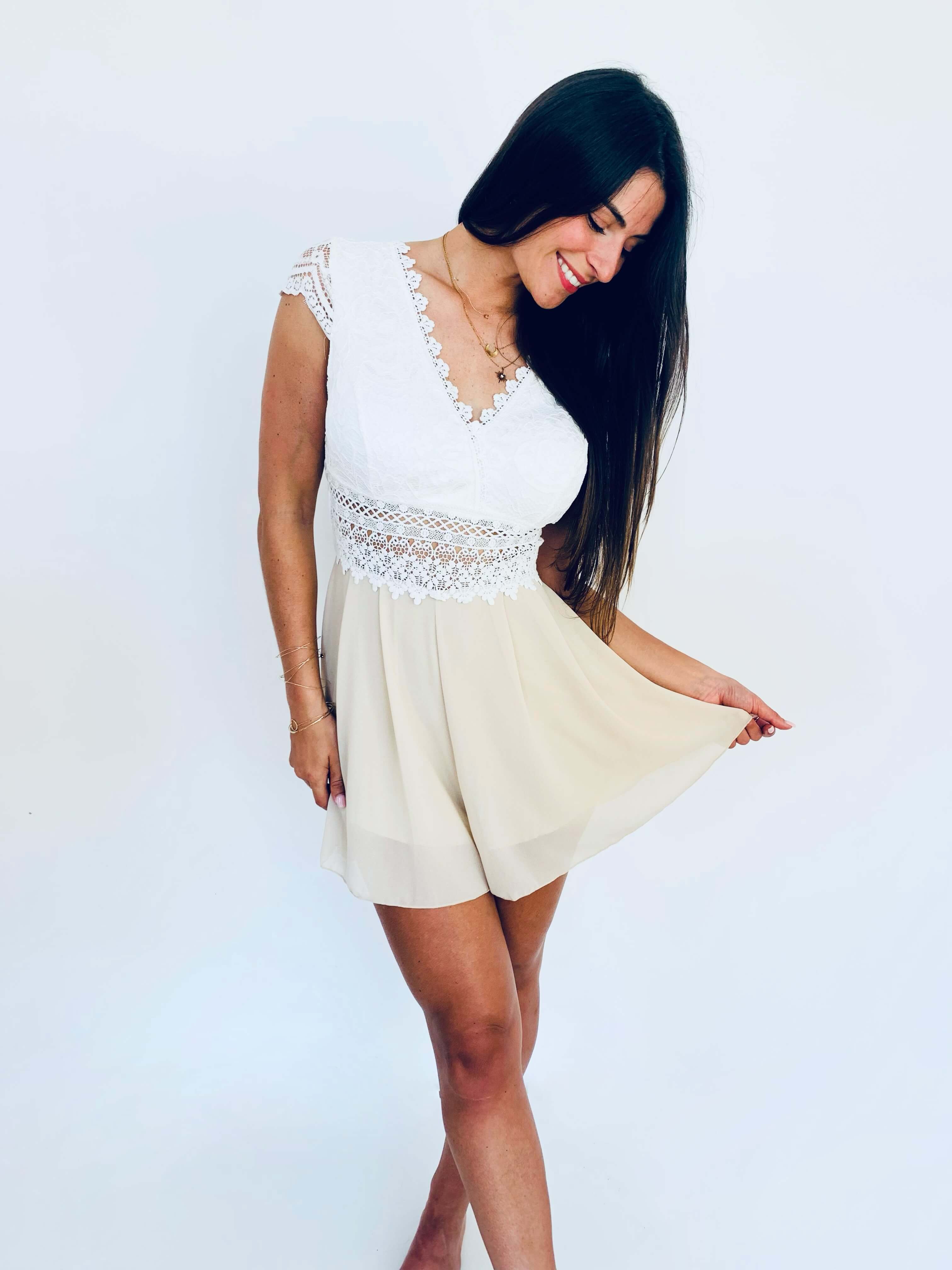 Combishort beige - CLELIA - Image 3