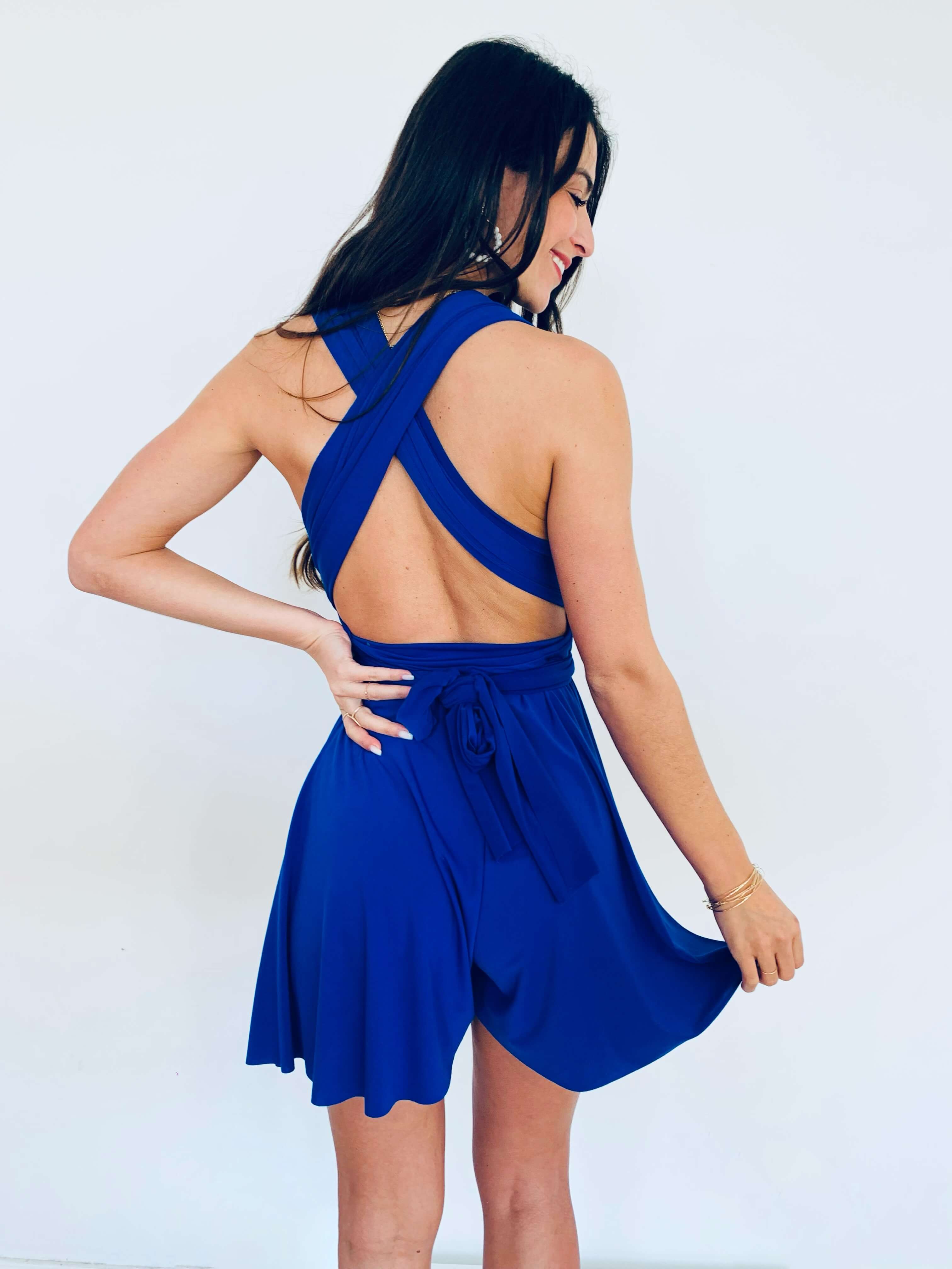 Combishort bleu royal - JULIETTE - Image 2