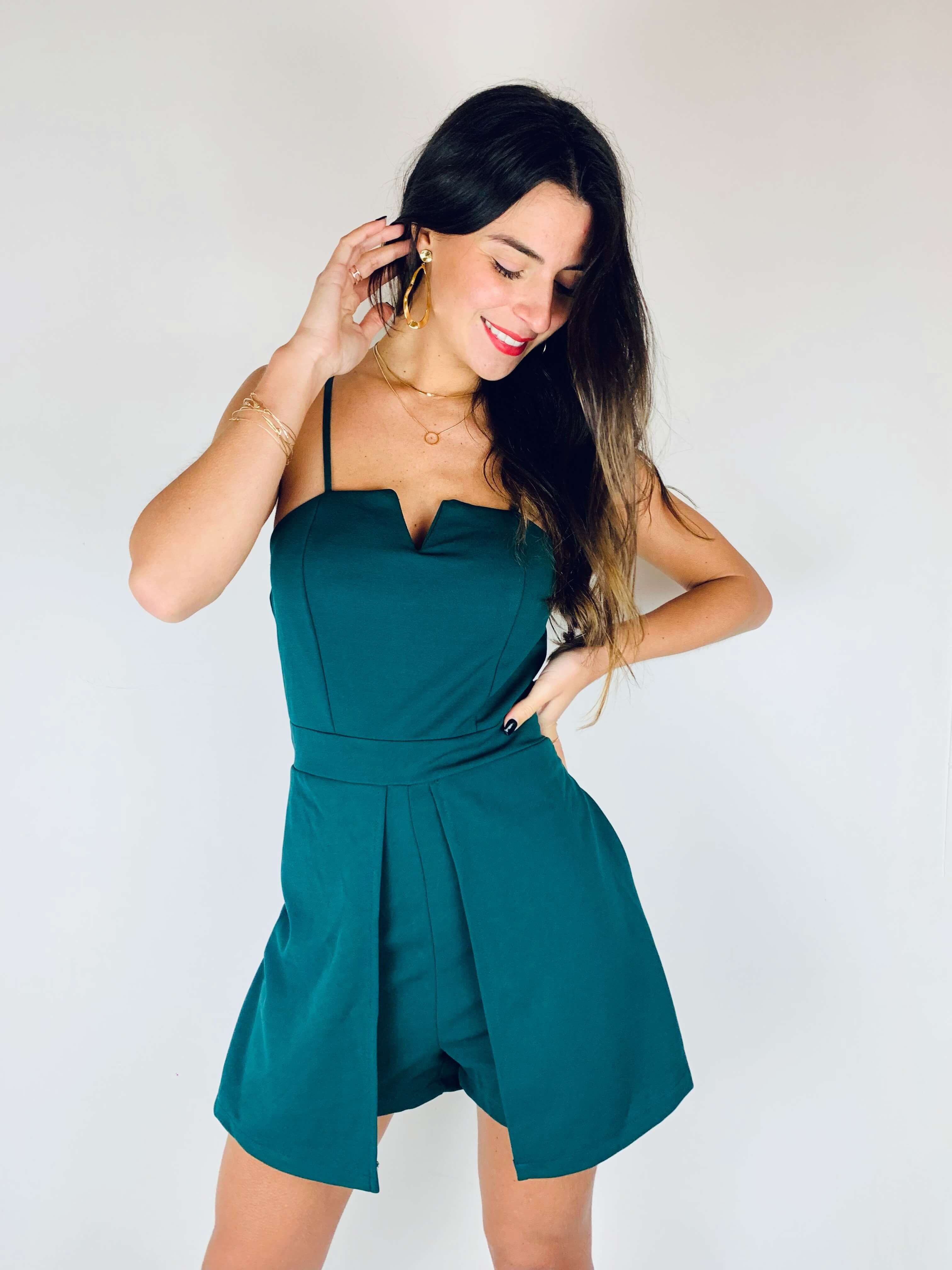 Combishort vert sapin - HILONA - Image 2