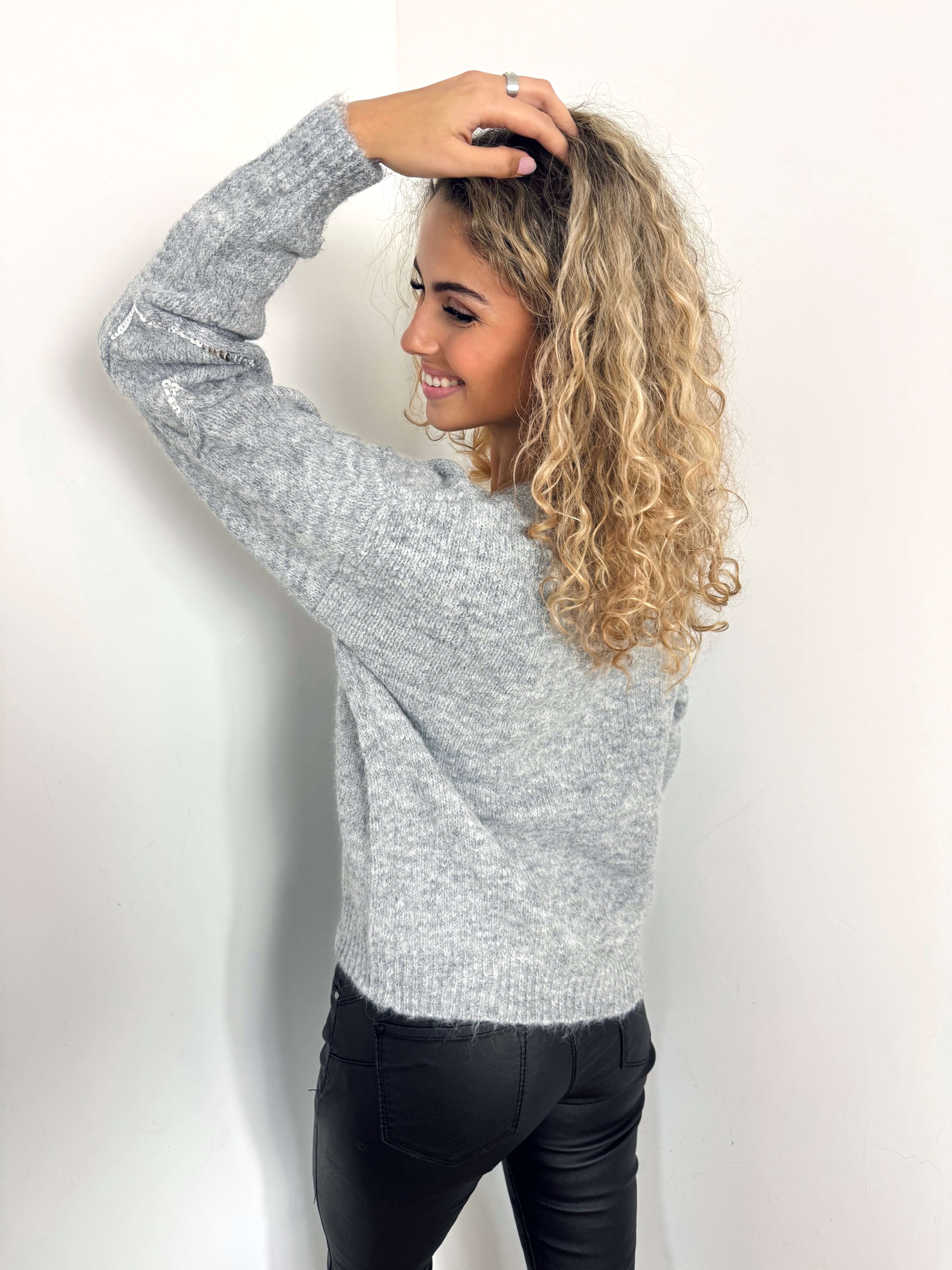 Gilet gris - LOVE - Image 3