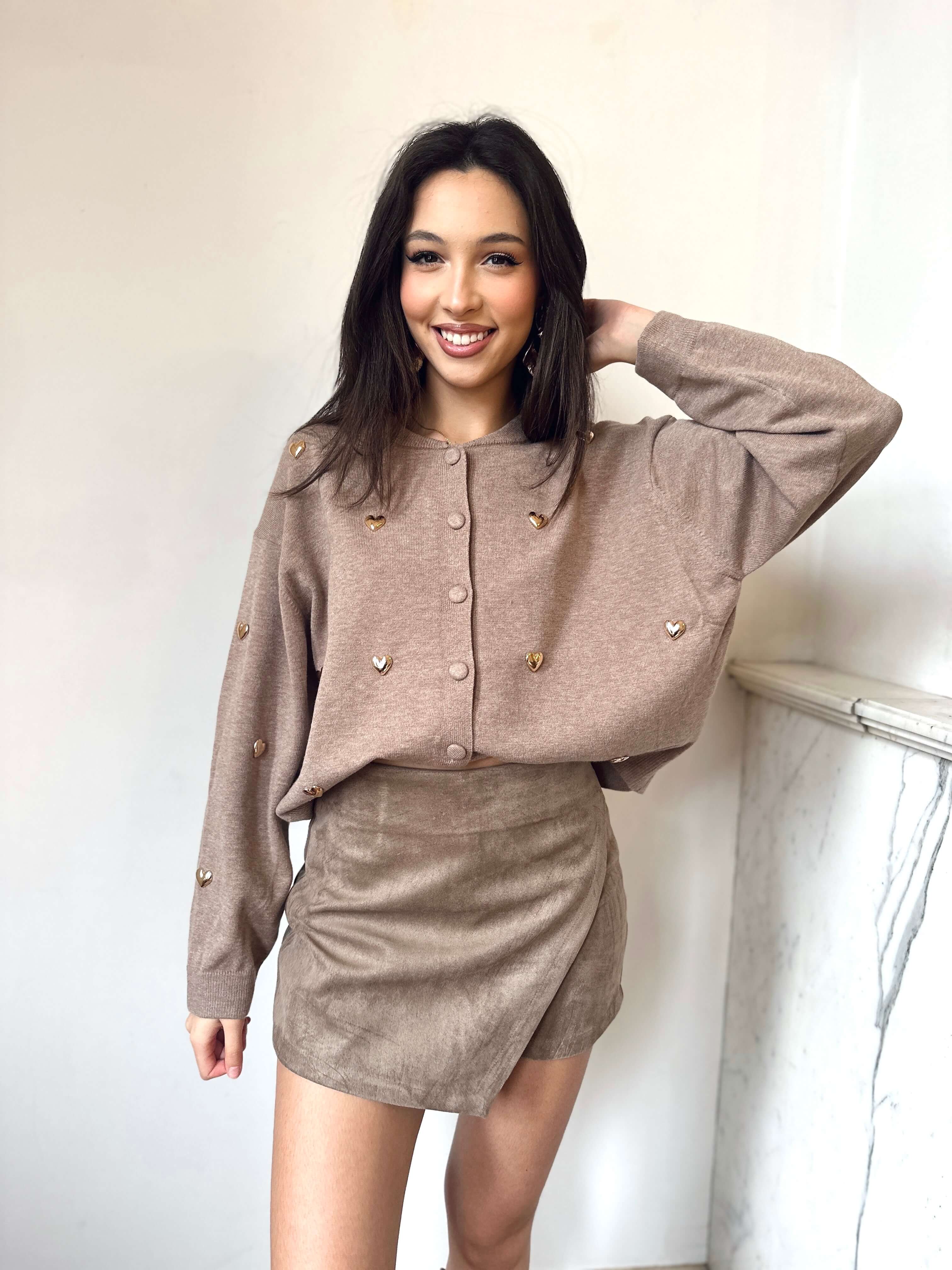 Gilet taupe - LOLA - Image 3