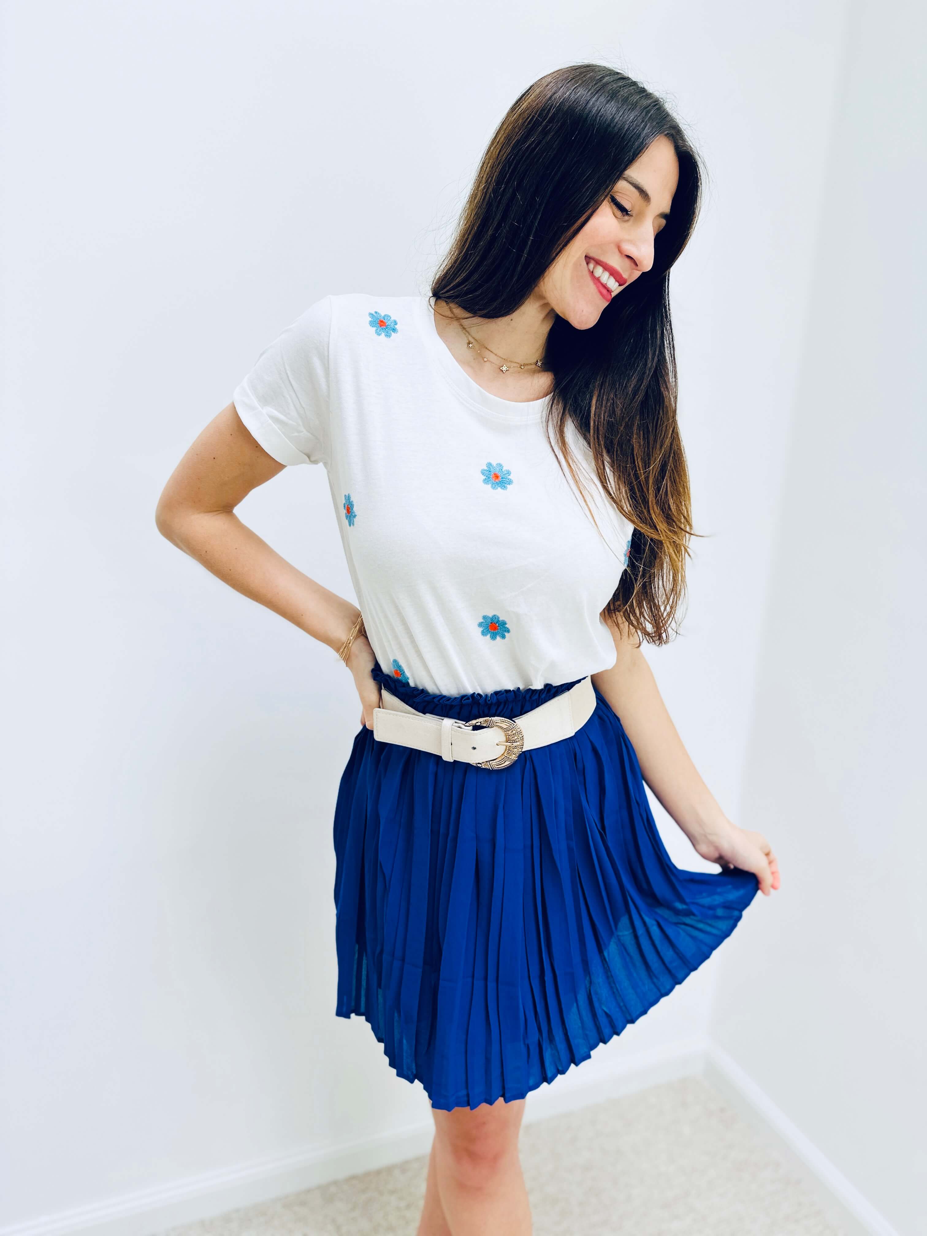 Jupe bleu - JADE - Image 3