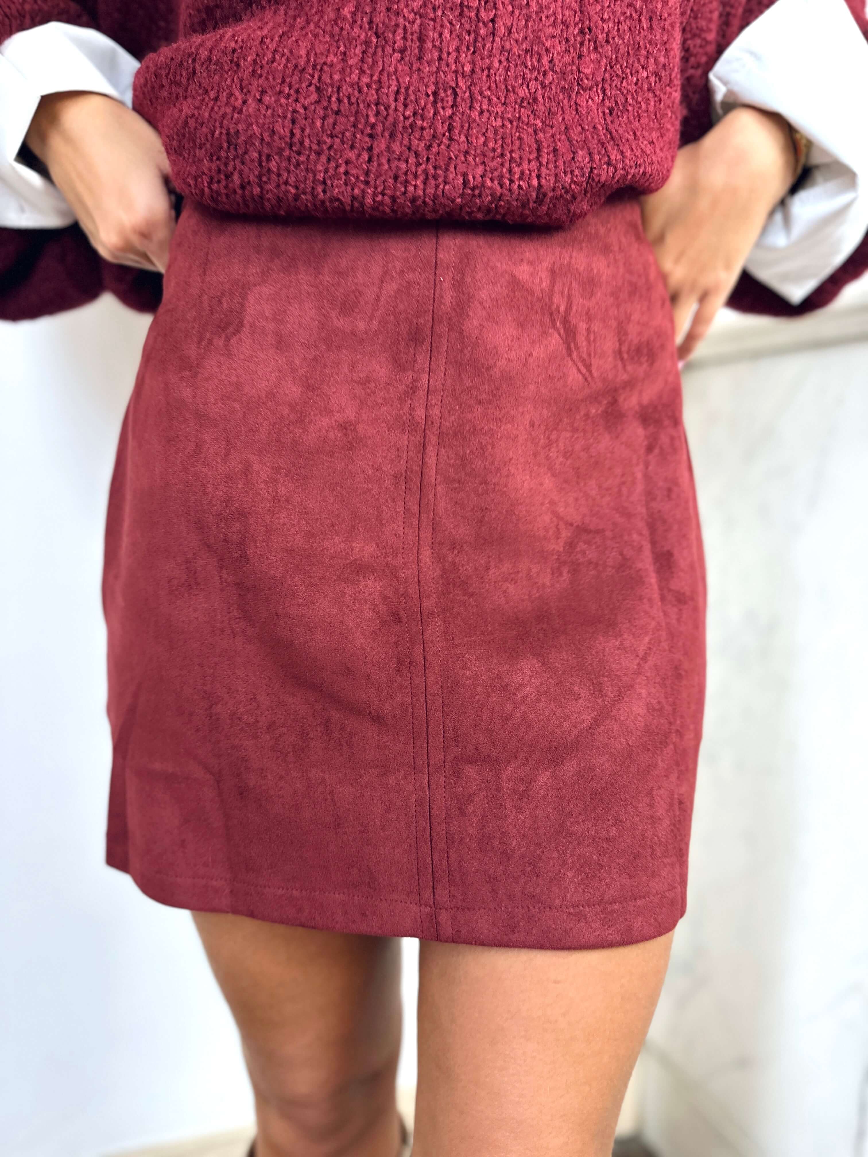 Jupe bordeaux - ANNA - Image 2