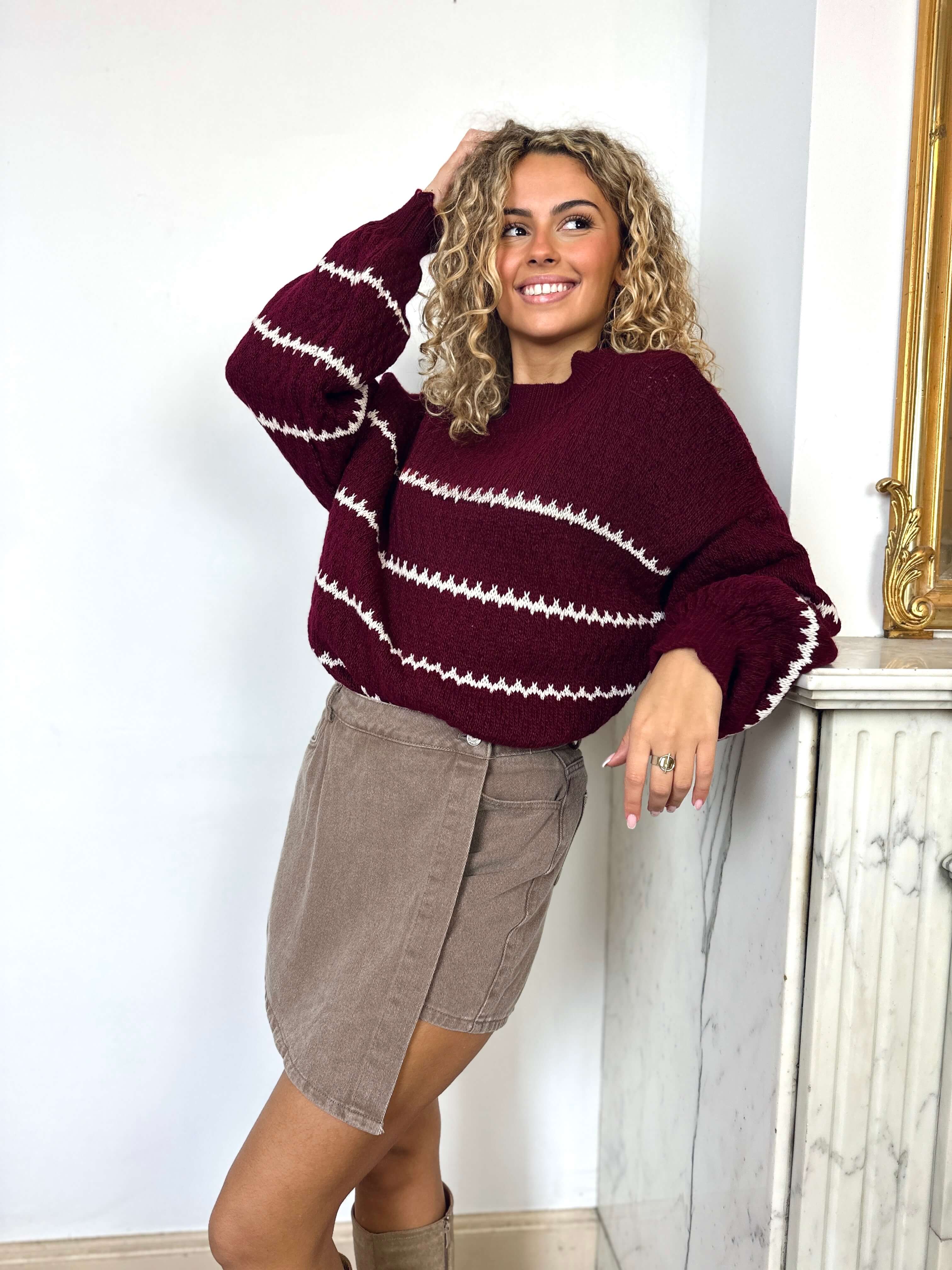 Jupe short taupe - LENA - Image 2