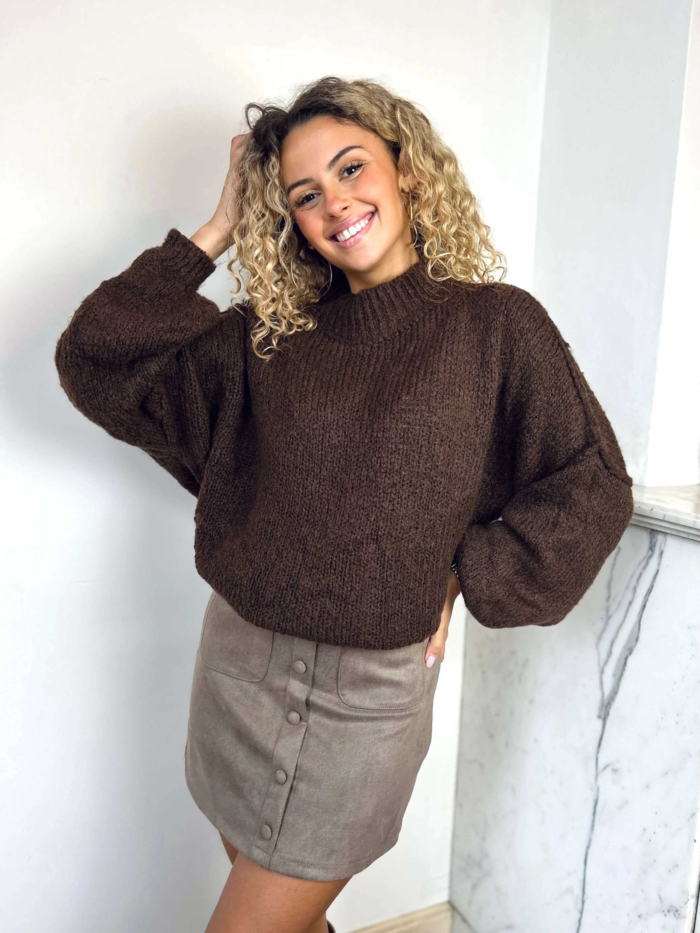 Jupe taupe - CLARA - Image 2