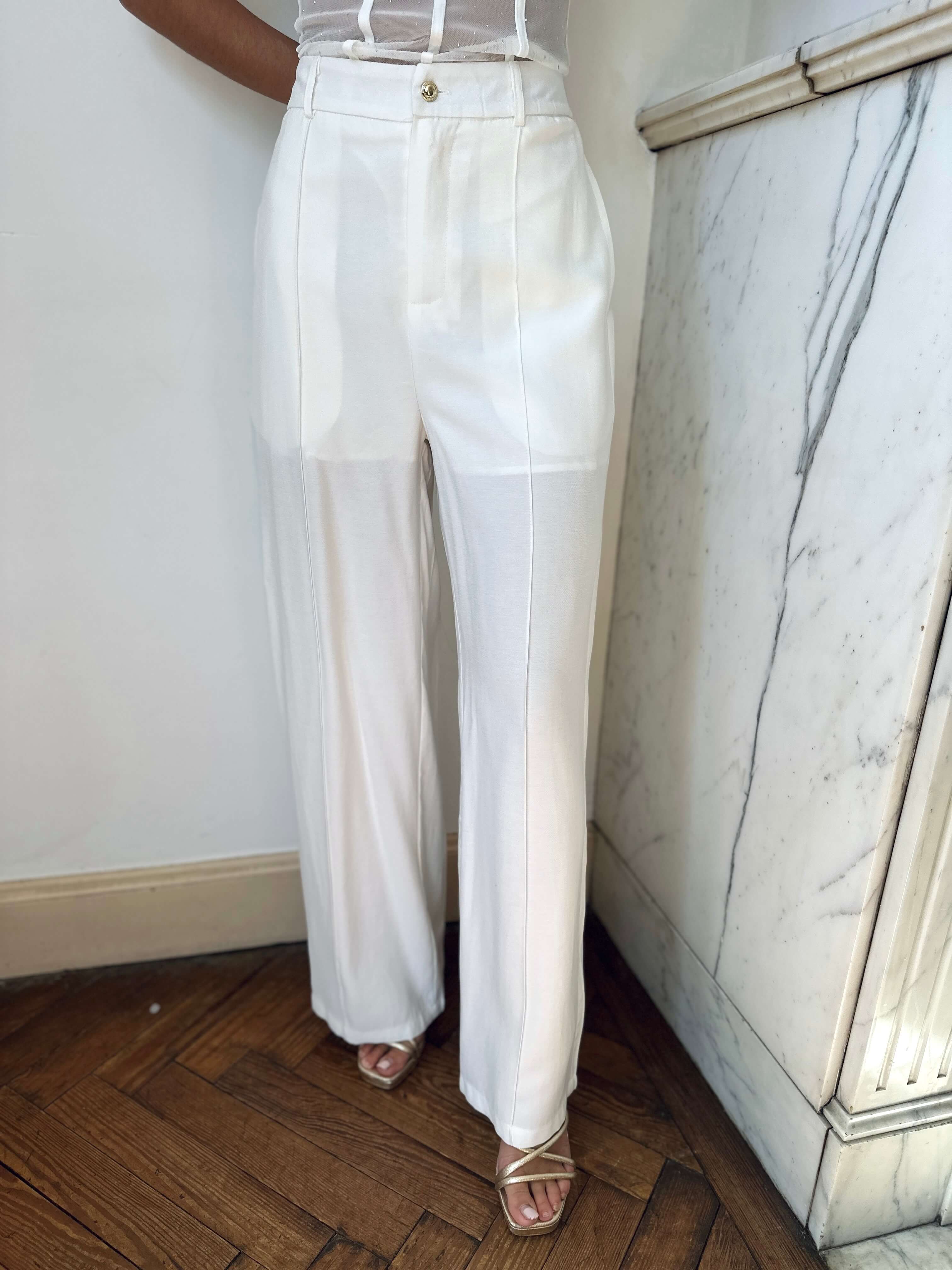 Pantalon blanc - GEORGOA - Image 2