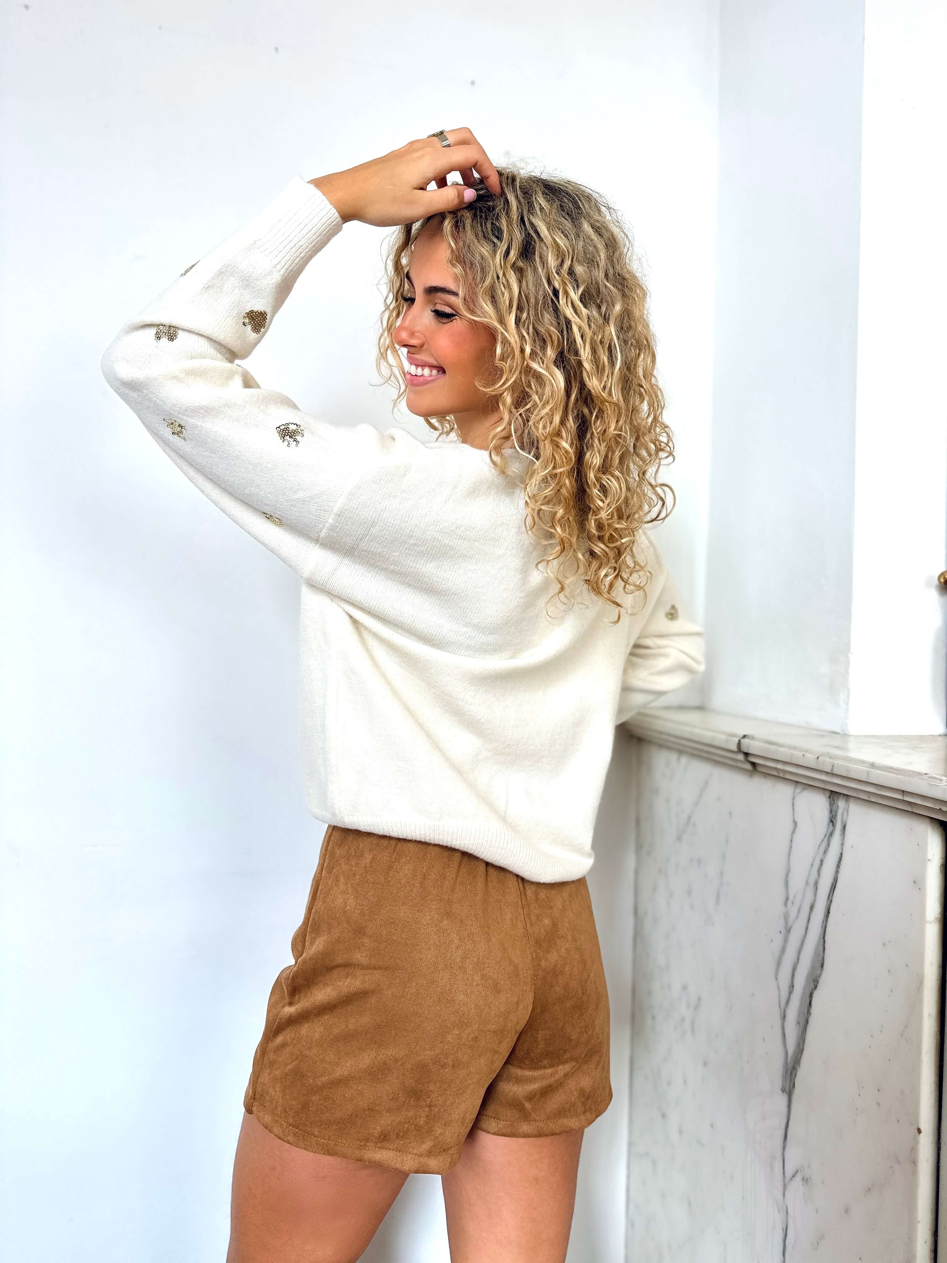 Pull à cœurs dorés - SWEET HEART - Image 4