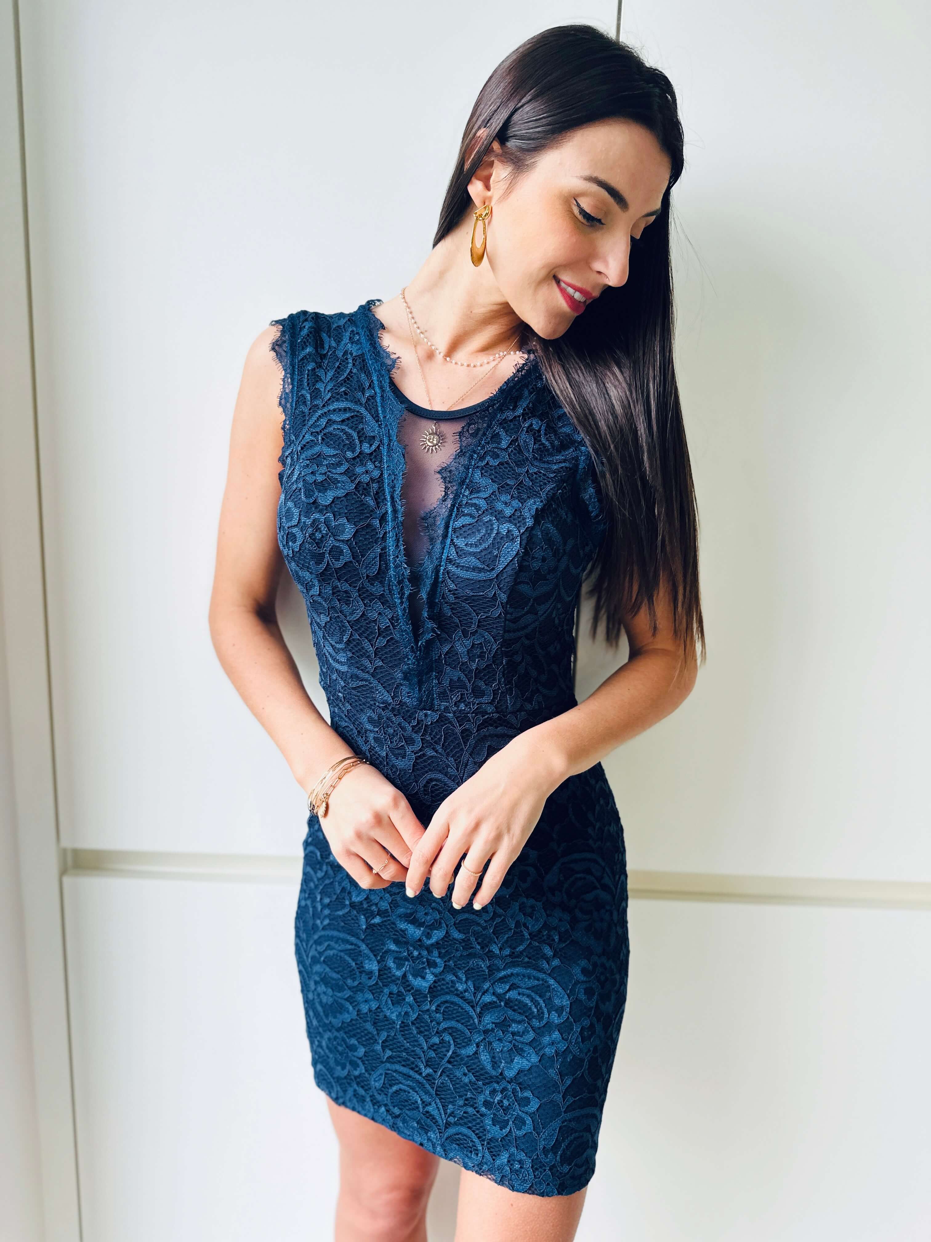 Robe bleu marine - CLAIRE - Image 2