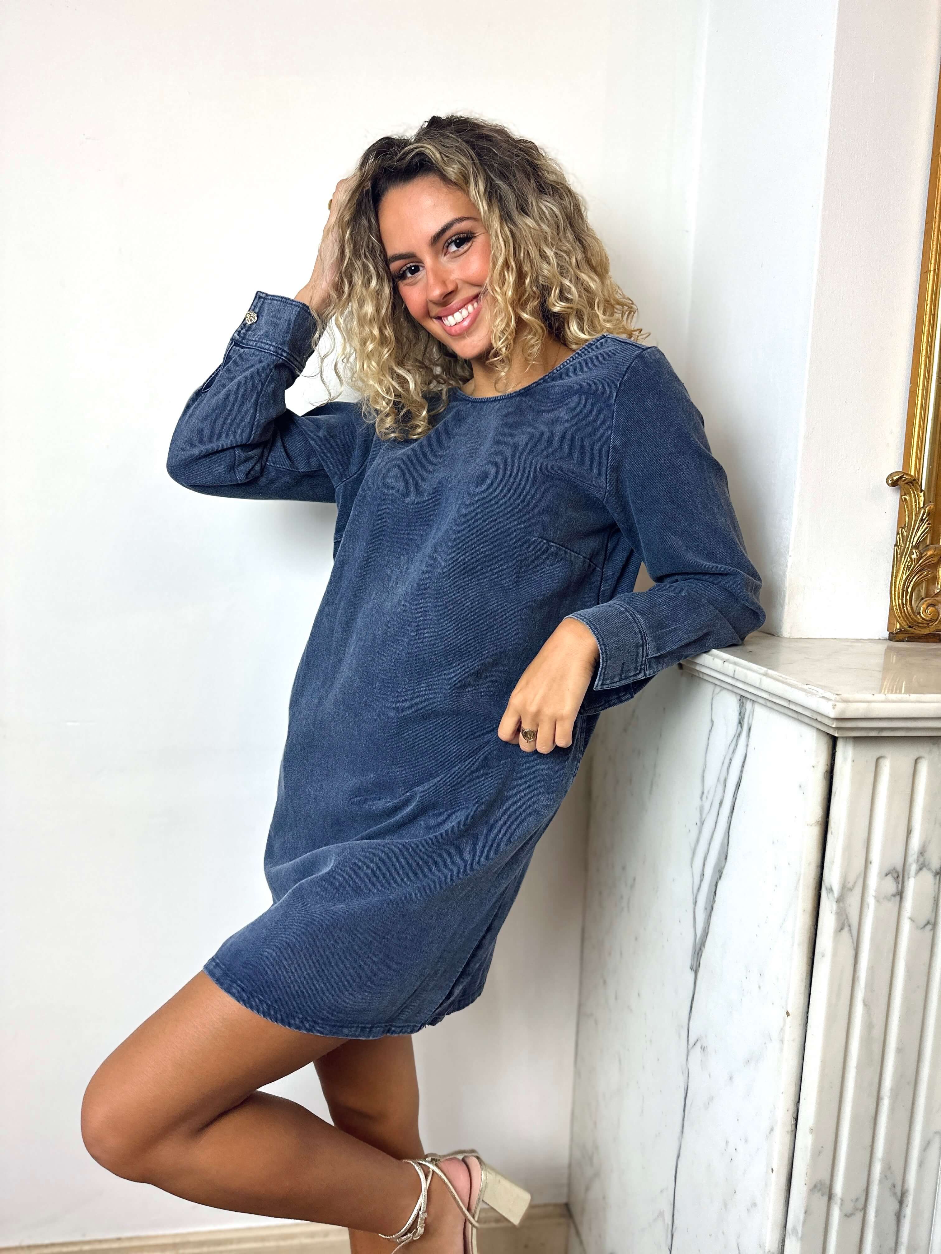 Robe bleu marine - ELENA - Image 2