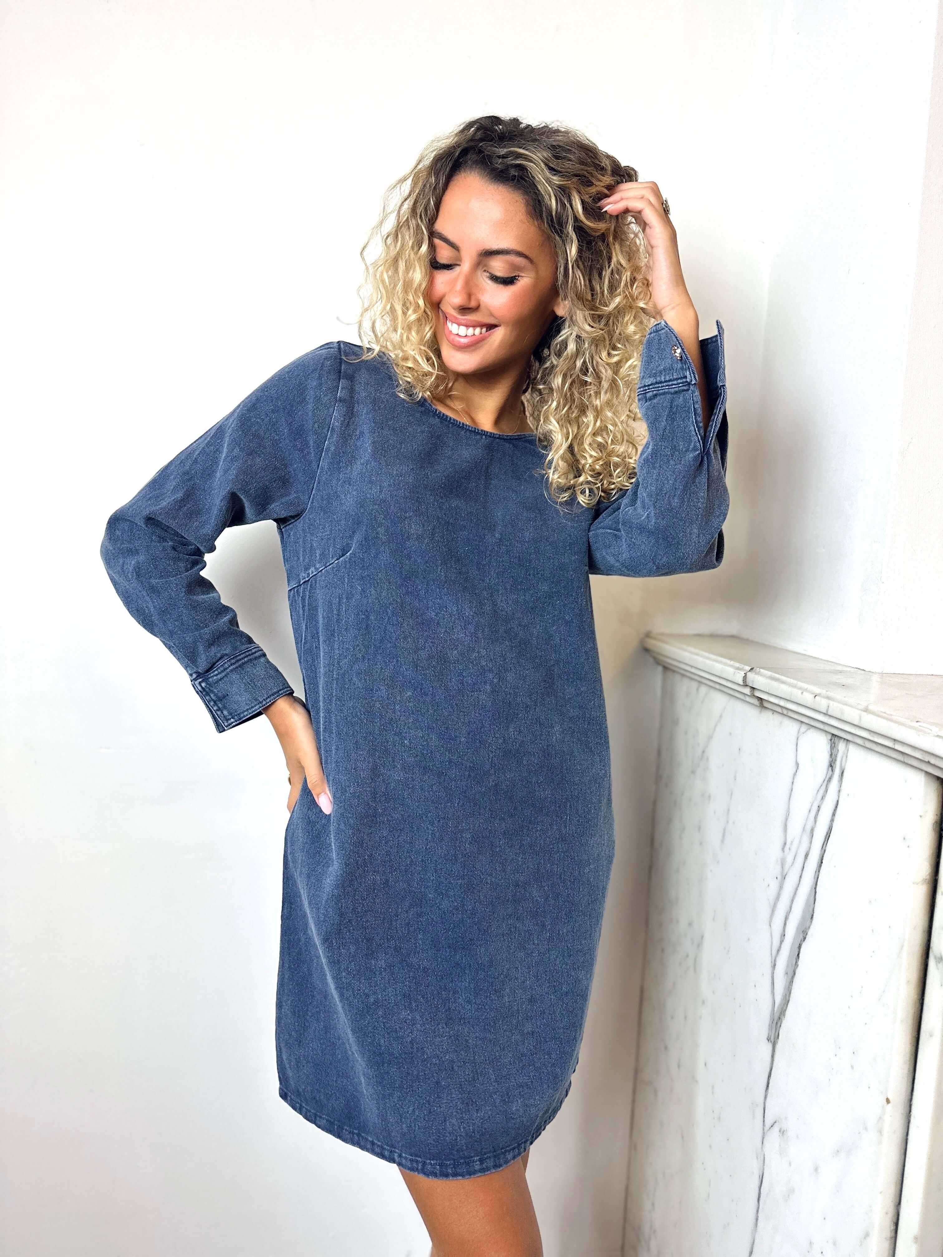 Robe bleu marine - ELENA - Image 3