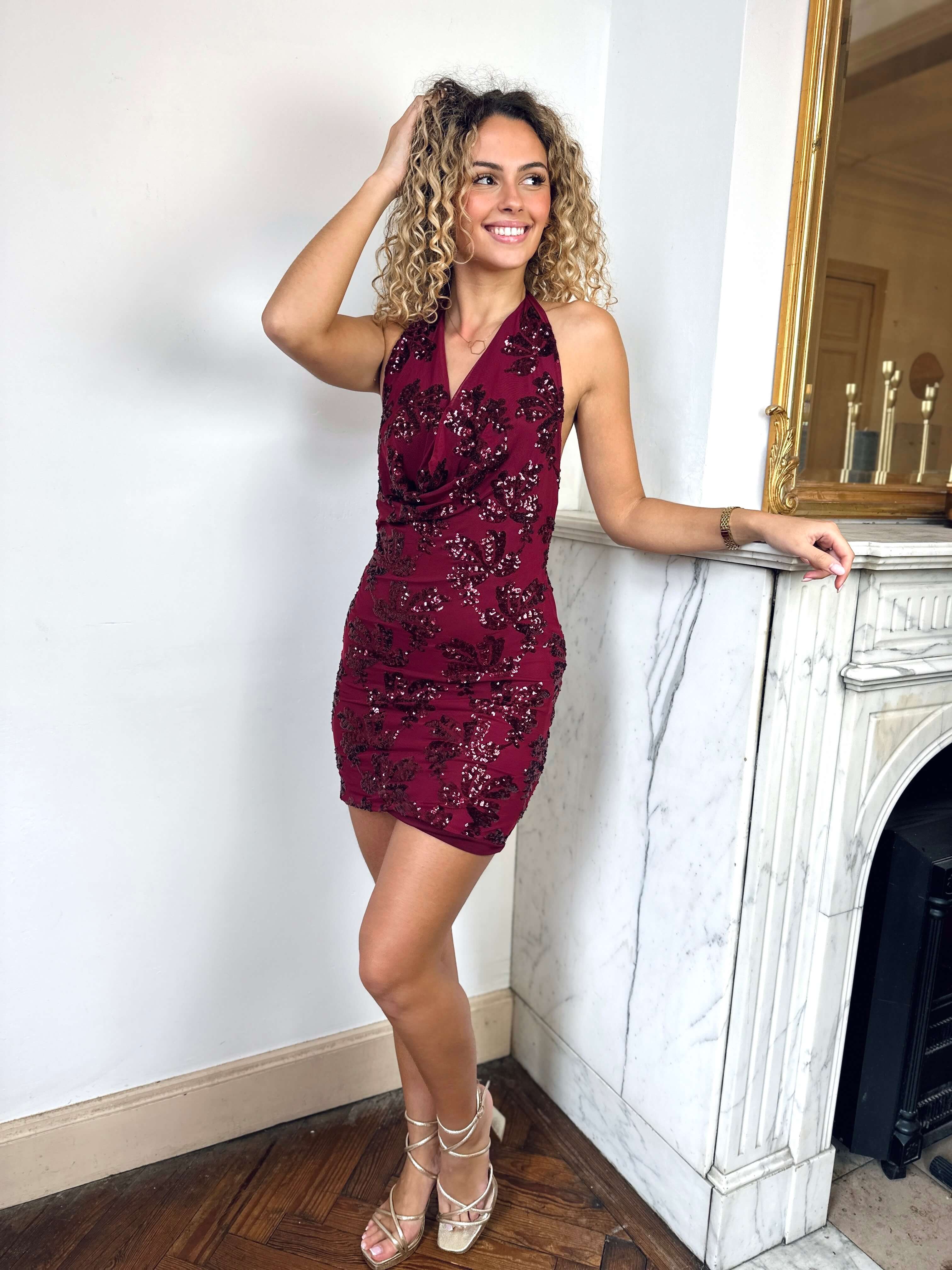 Robe bordeaux - ZOE - Image 3