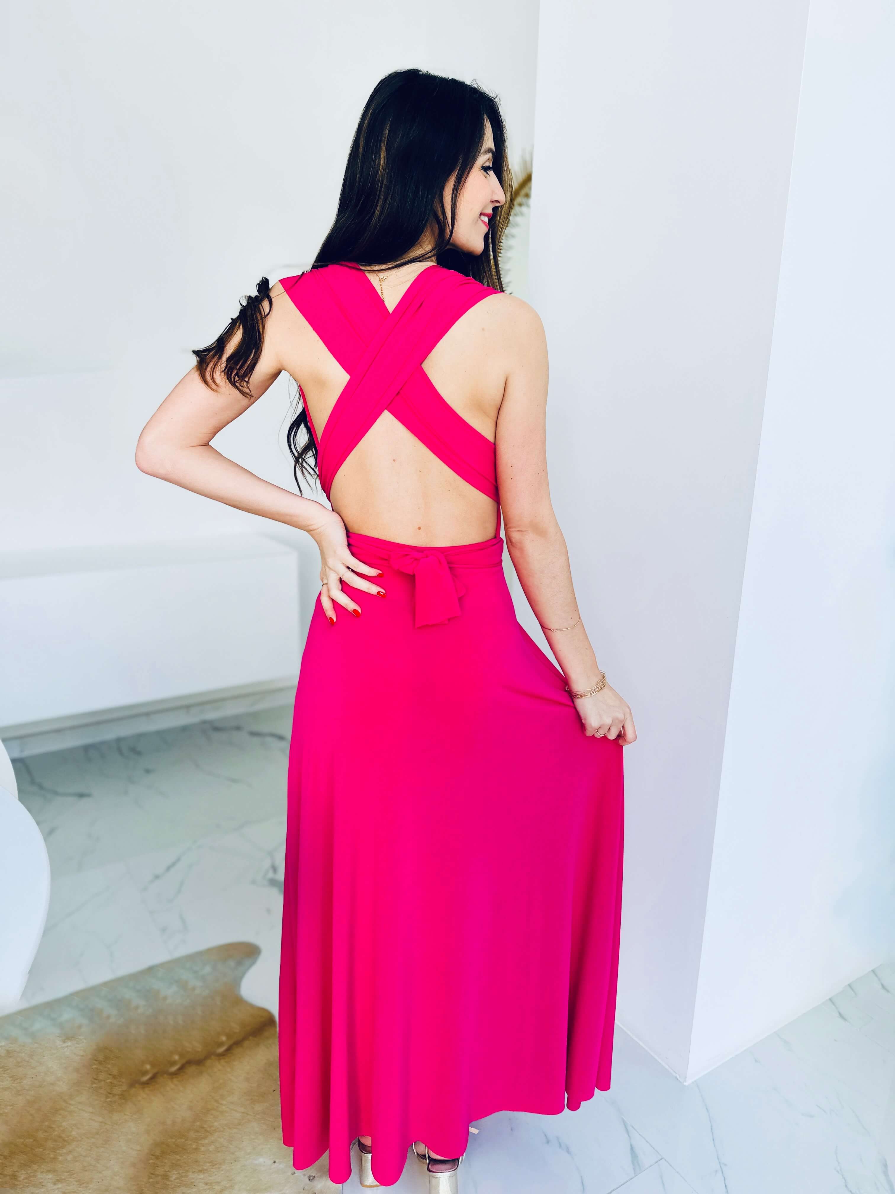 Robe fushia - CECILIA - Image 4