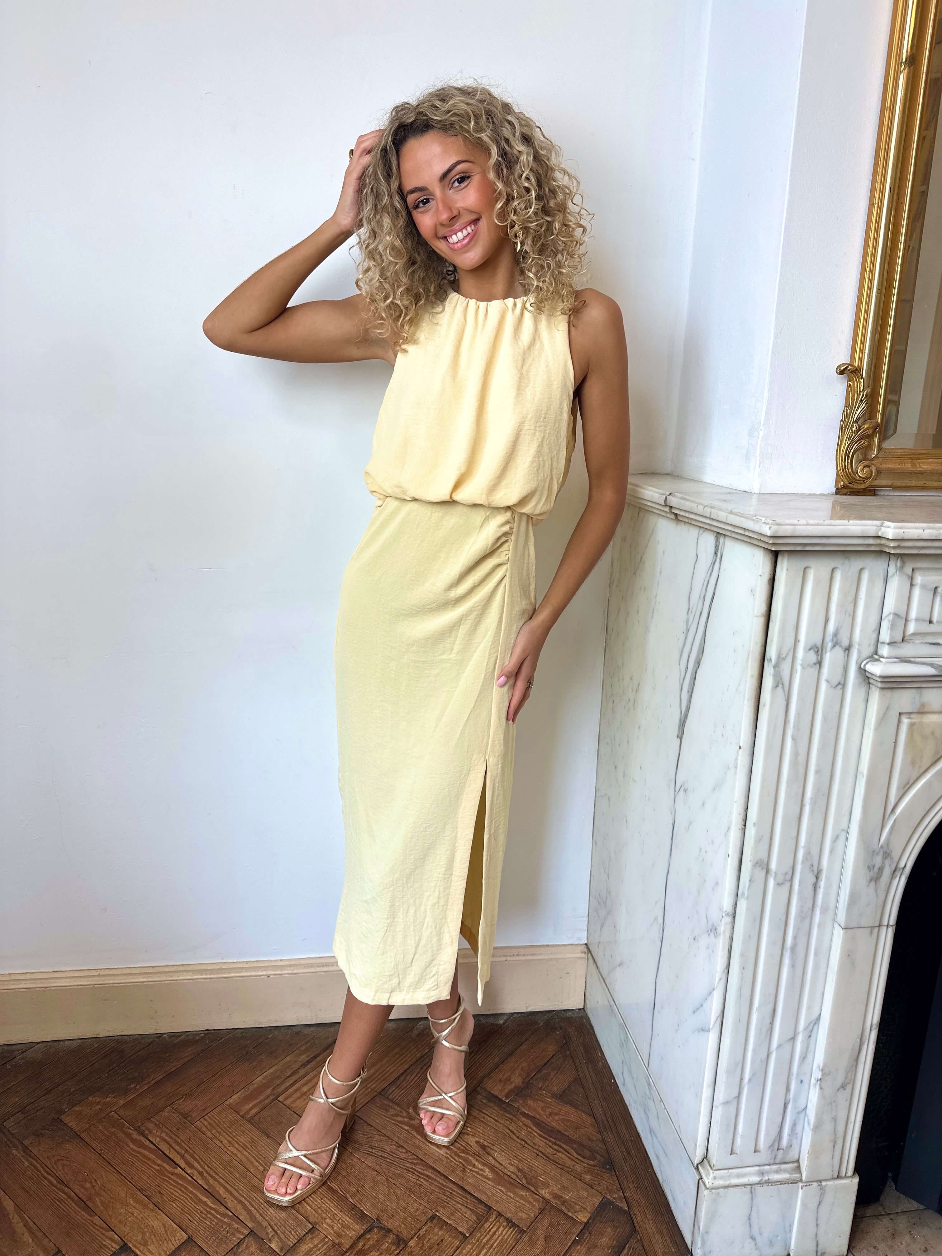 Robe jaune - HELENE - Image 2