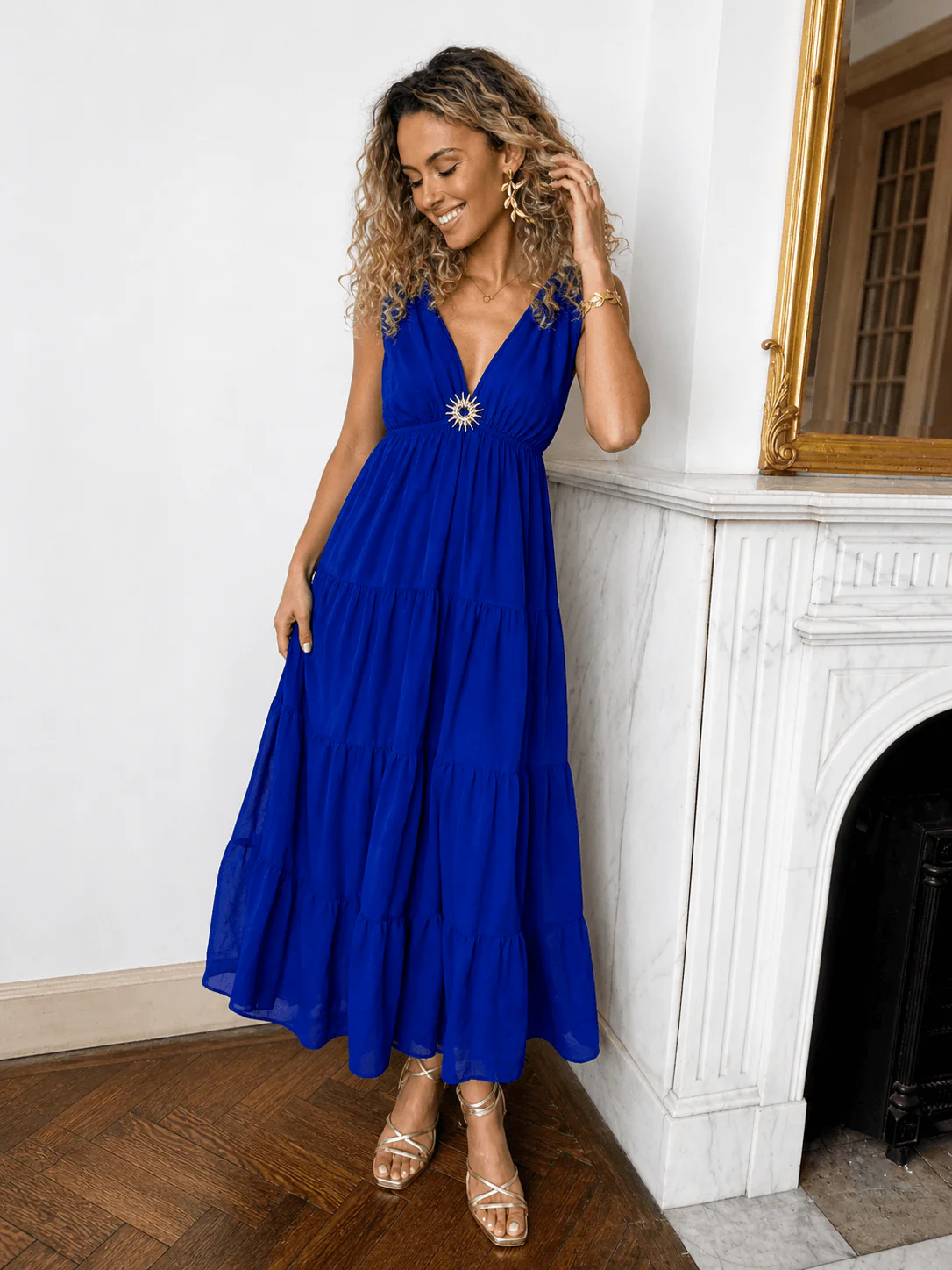 Robe longue bleu royal - BOHEMIA