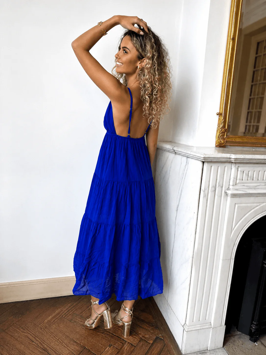 Robe longue bleu royal - BOHEMIA - Image 2