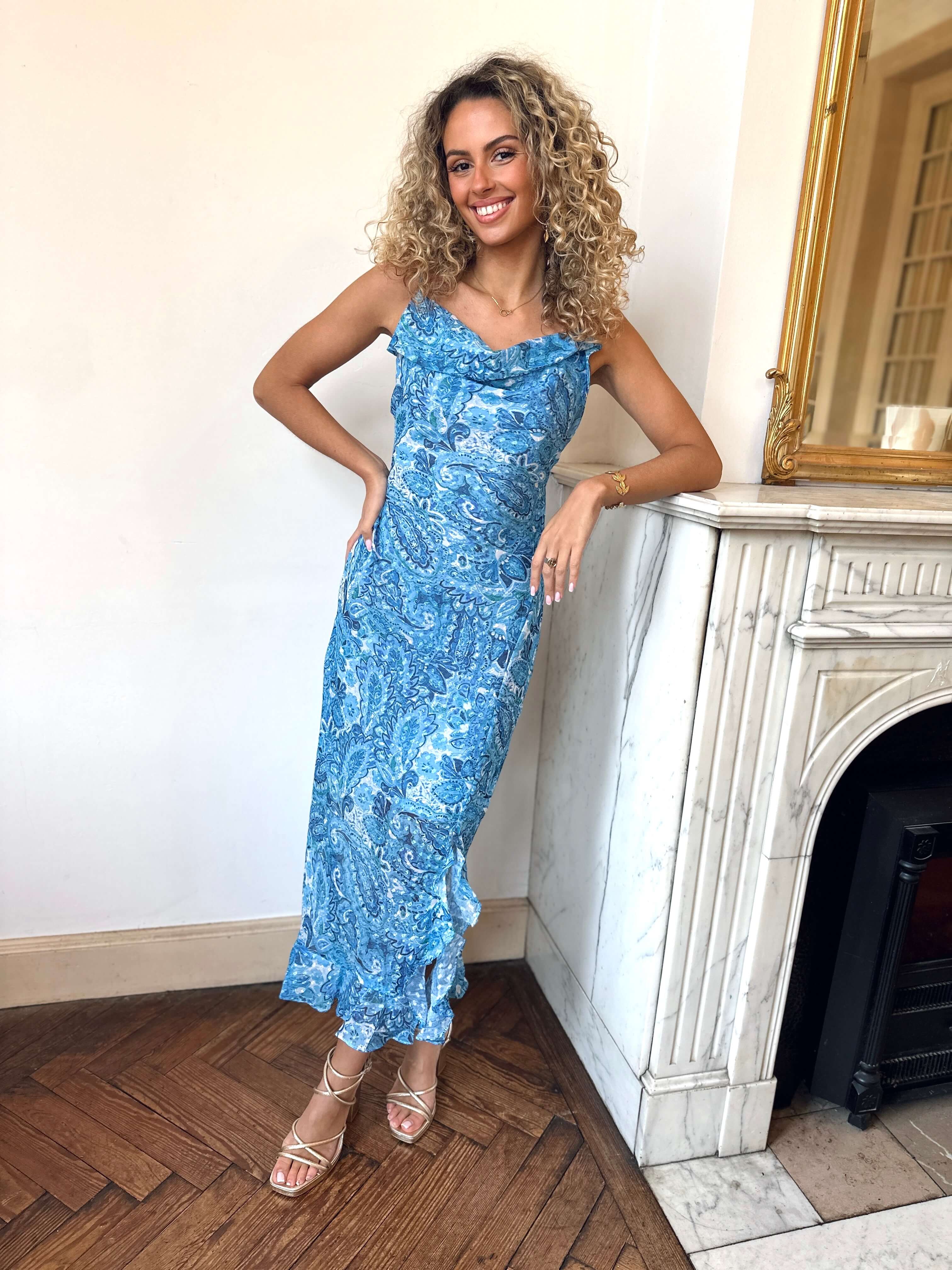 Robe longue dos nu - AZUR PAISLEY - Image 2