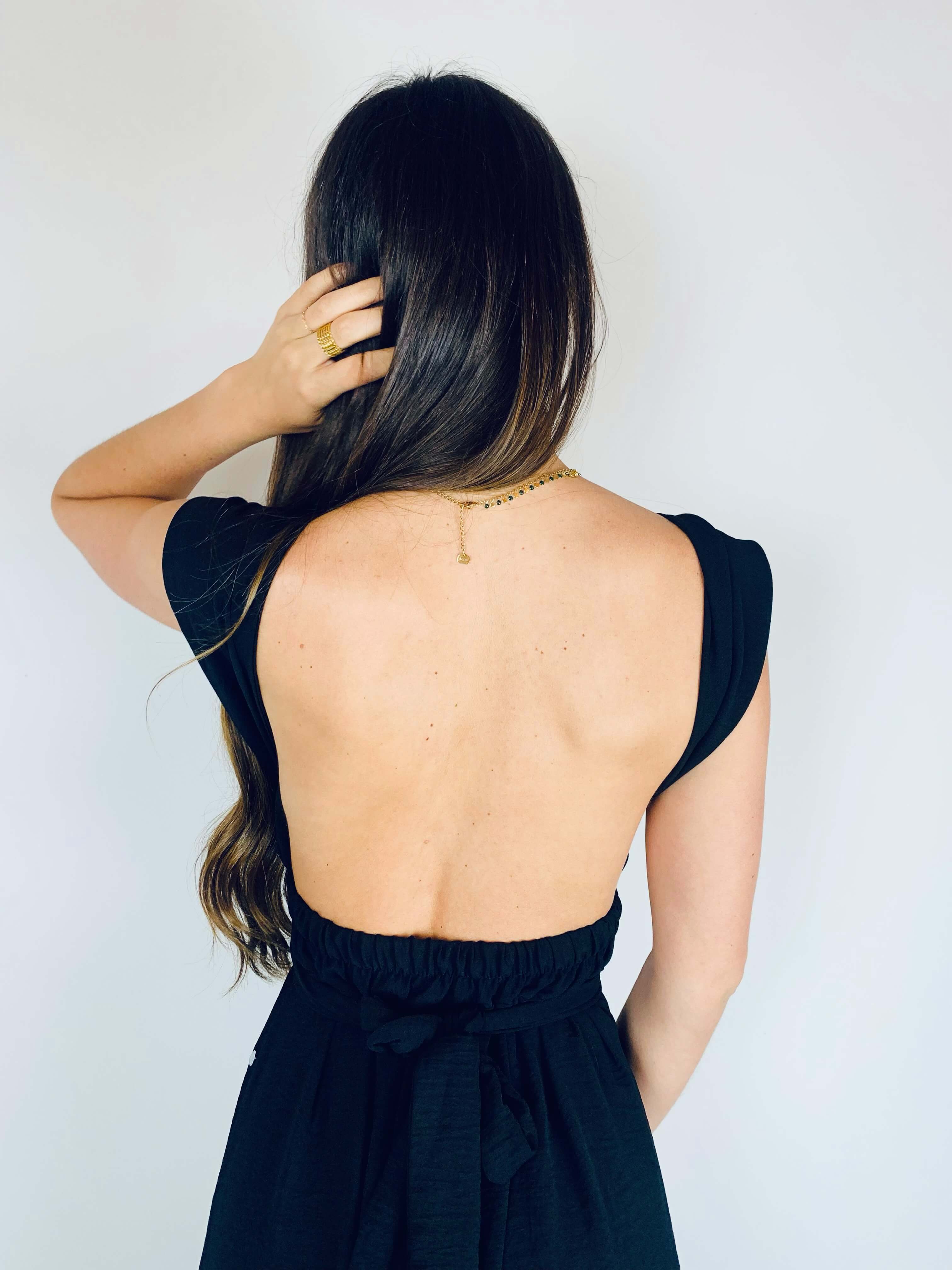 Robe longue noire - CECILIA - Image 6