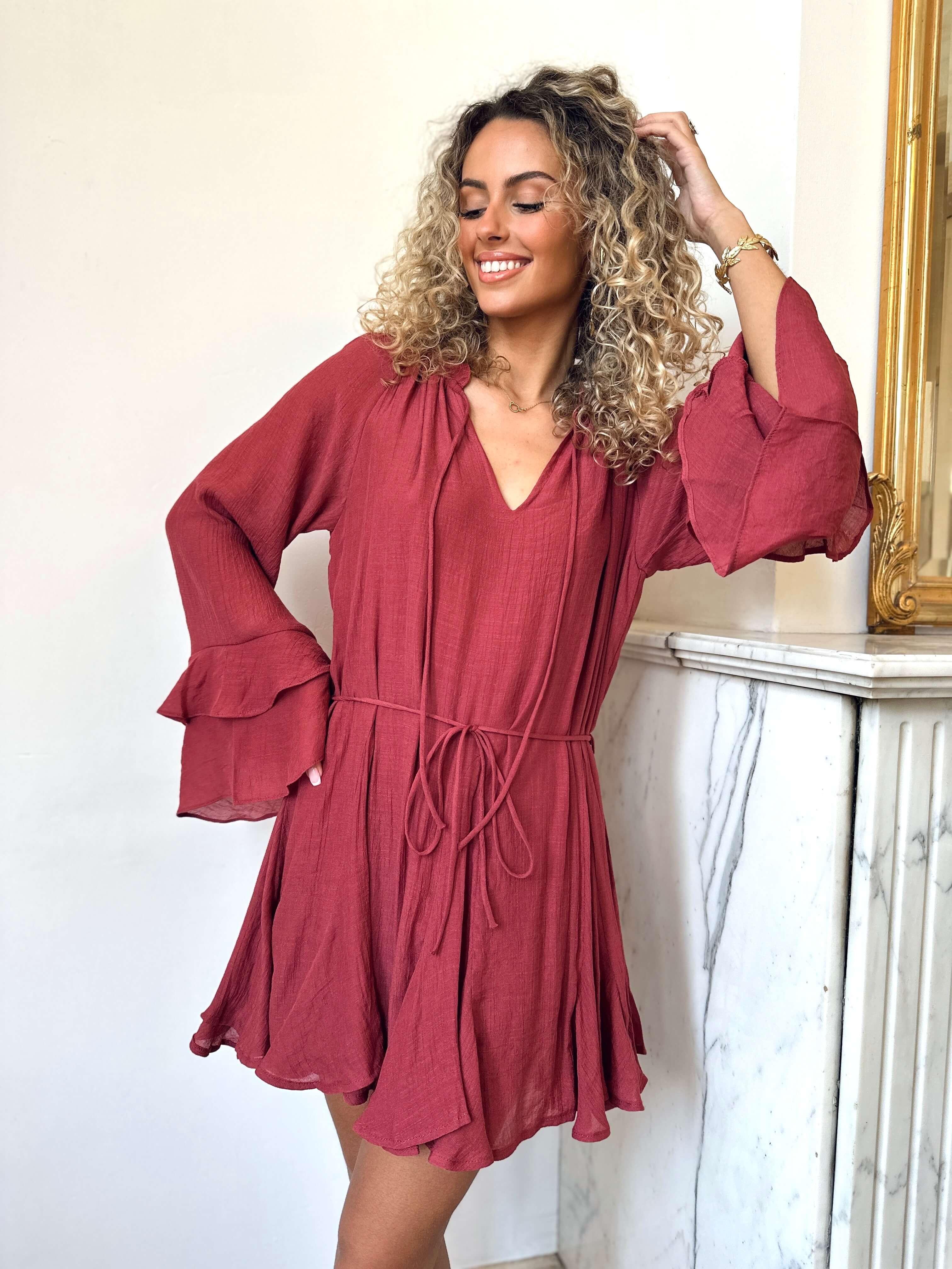 Robe terracotta - ELENA - Image 2