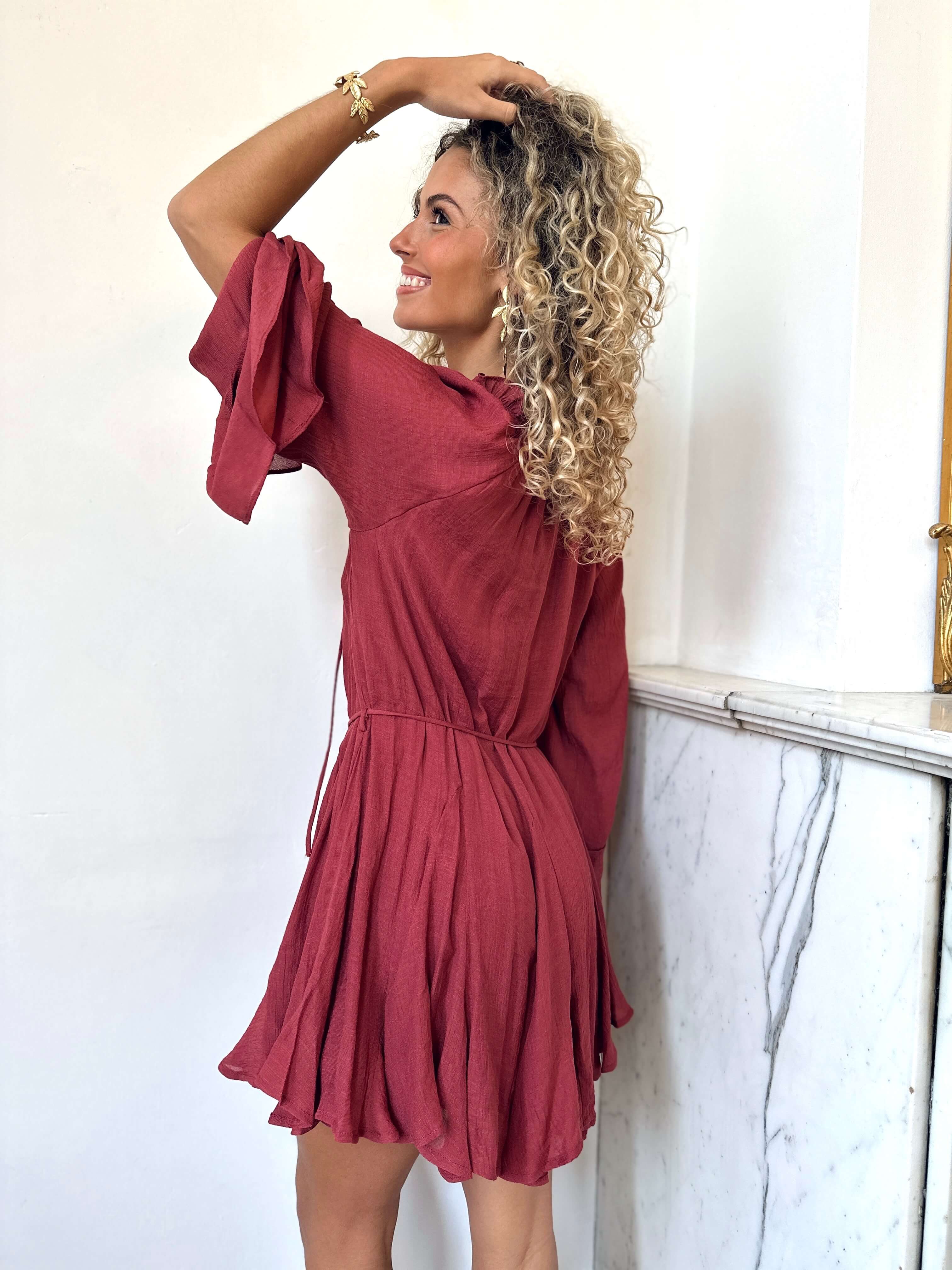 Robe terracotta - ELENA - Image 3