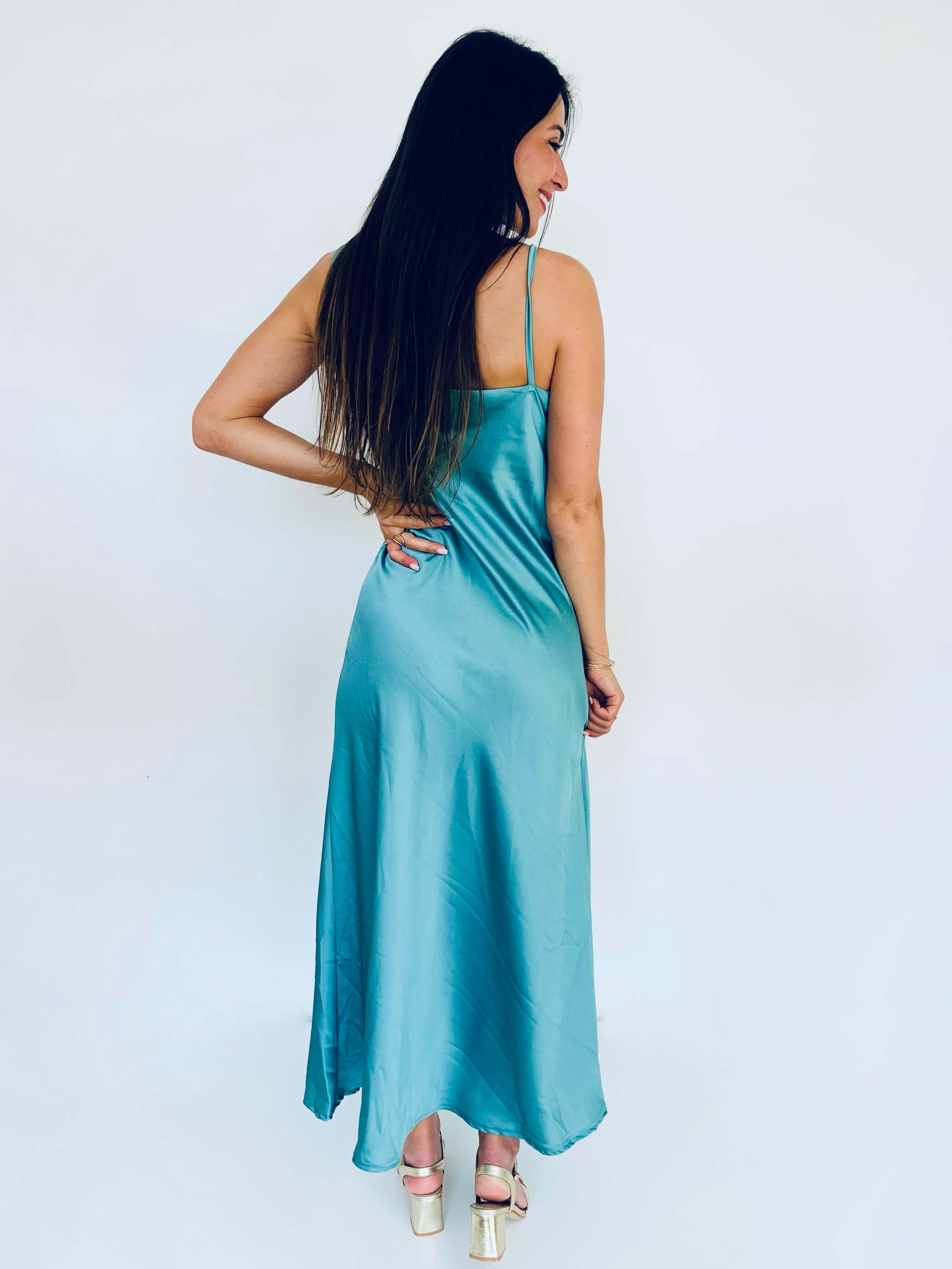 Robe turquoise - SYBILLE - Image 5