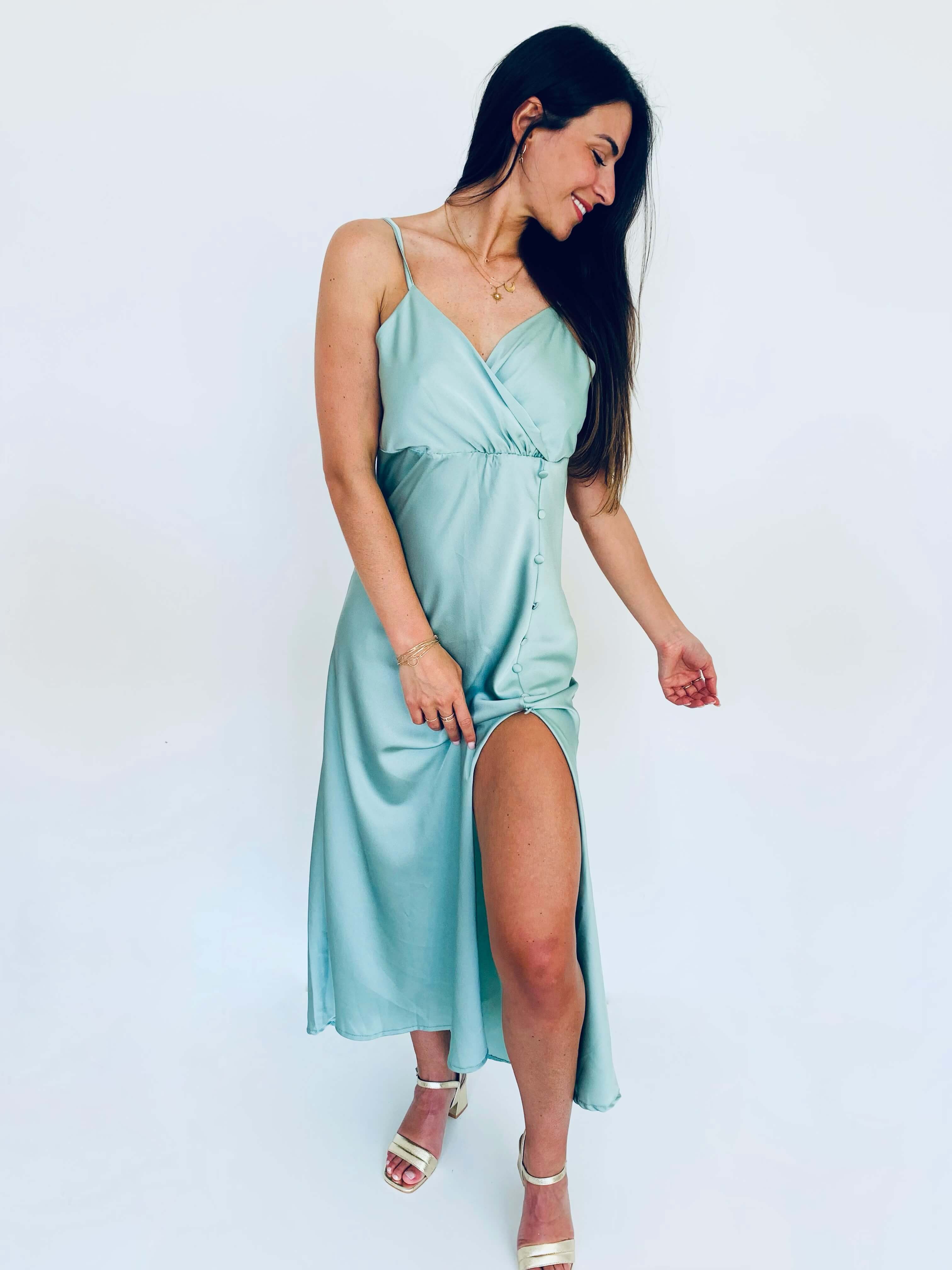 Robe vert d'eau - SYBILLE - Image 3