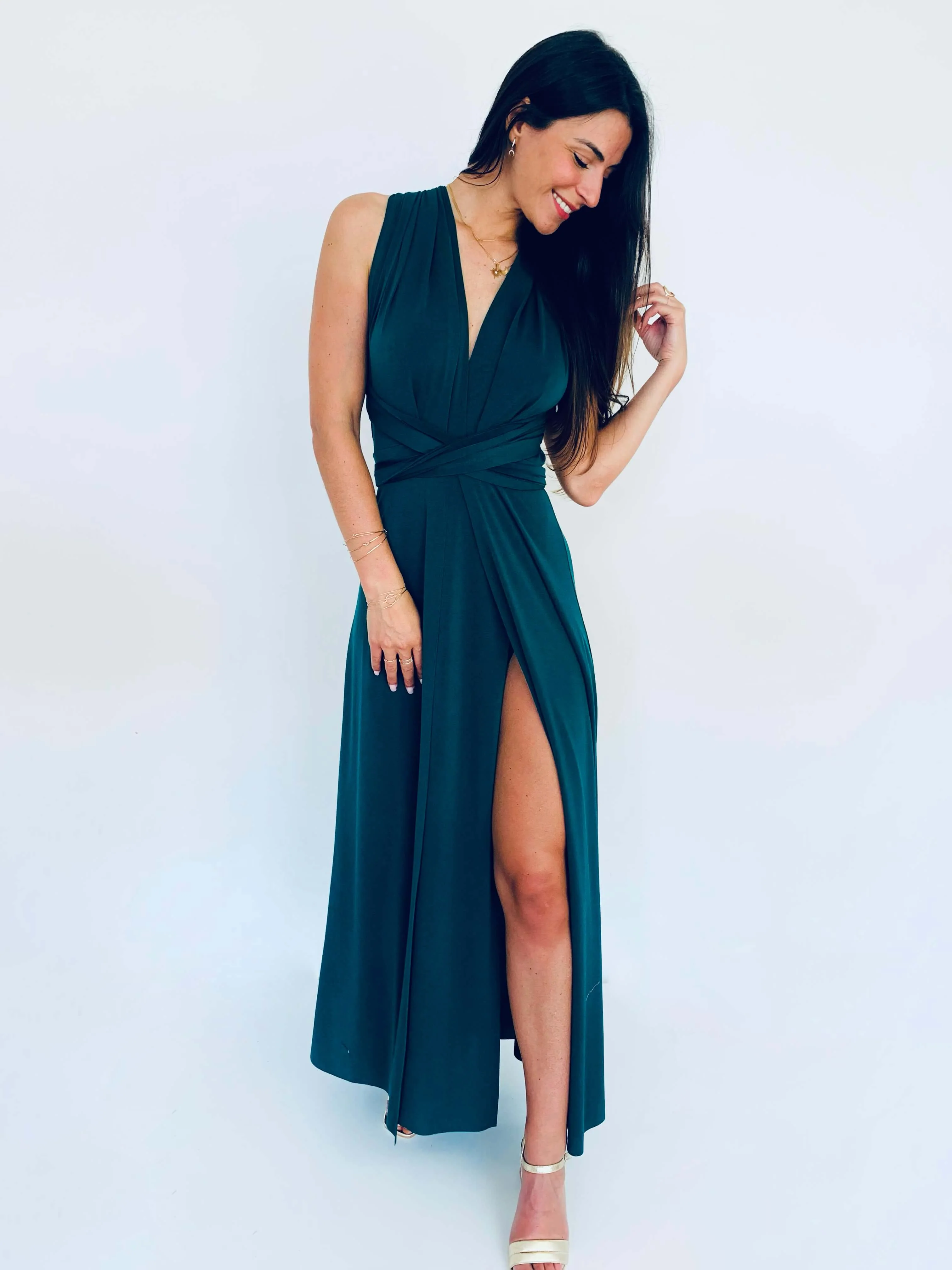 Robe vert sapin - CECILIA - Image 4