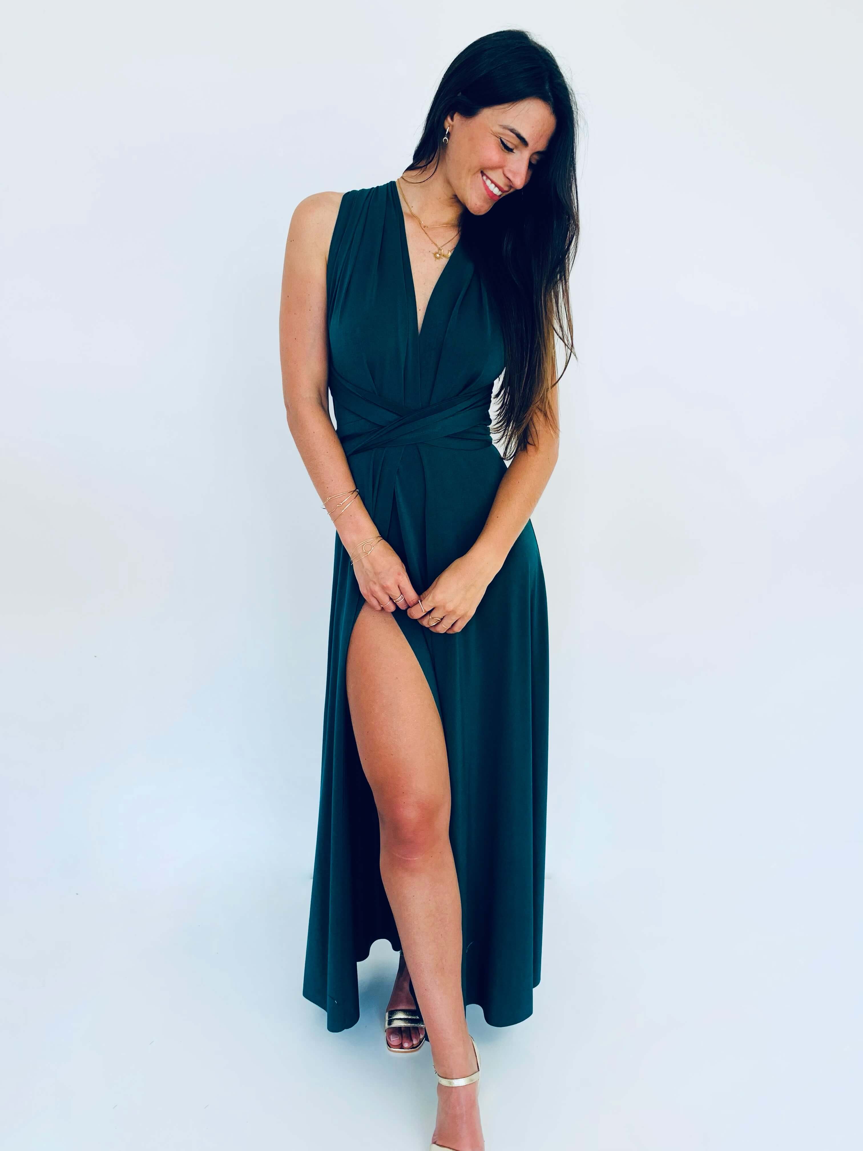 Robe vert sapin - CECILIA - Image 5