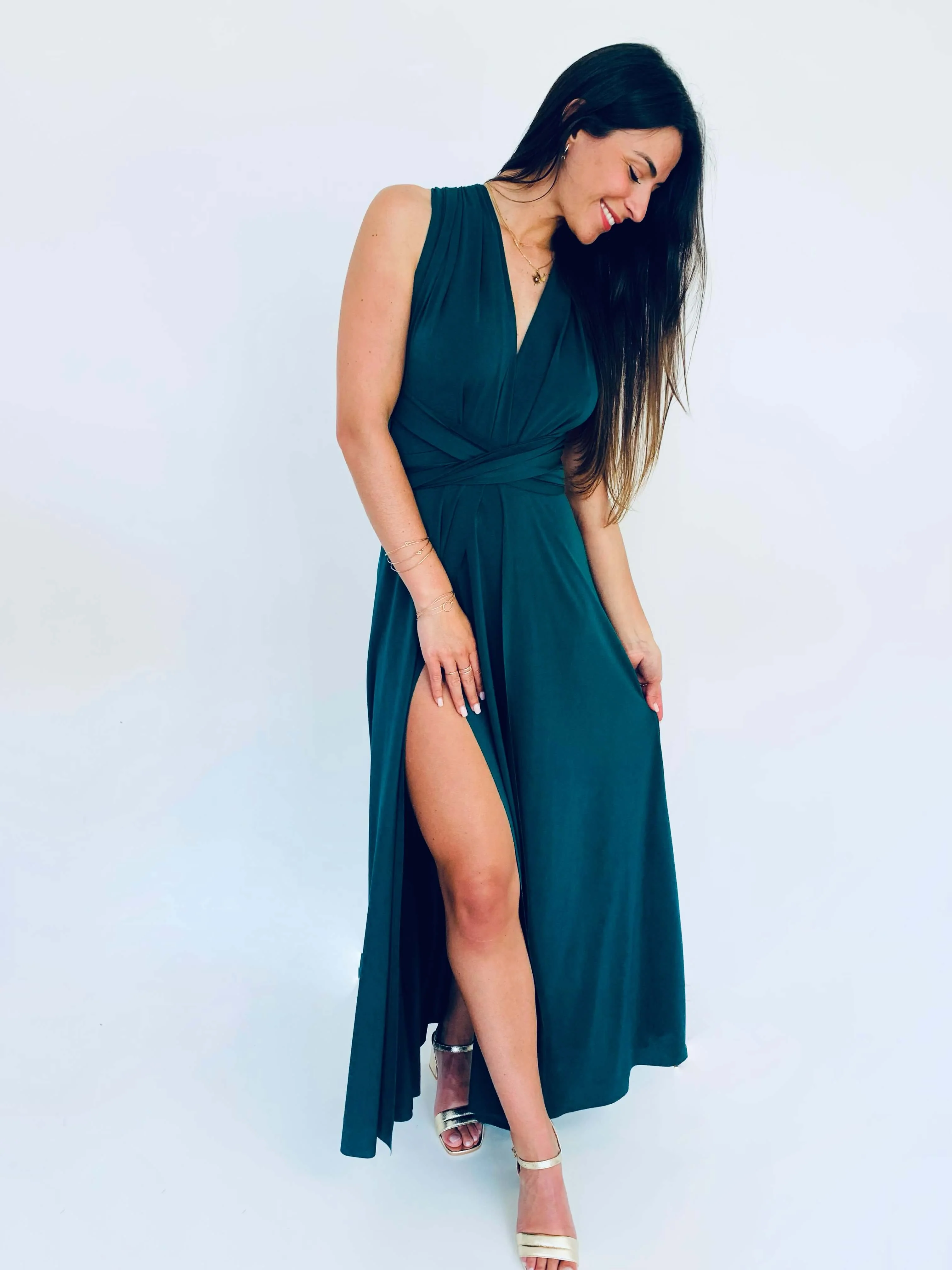 Robe vert sapin - CECILIA - Image 6
