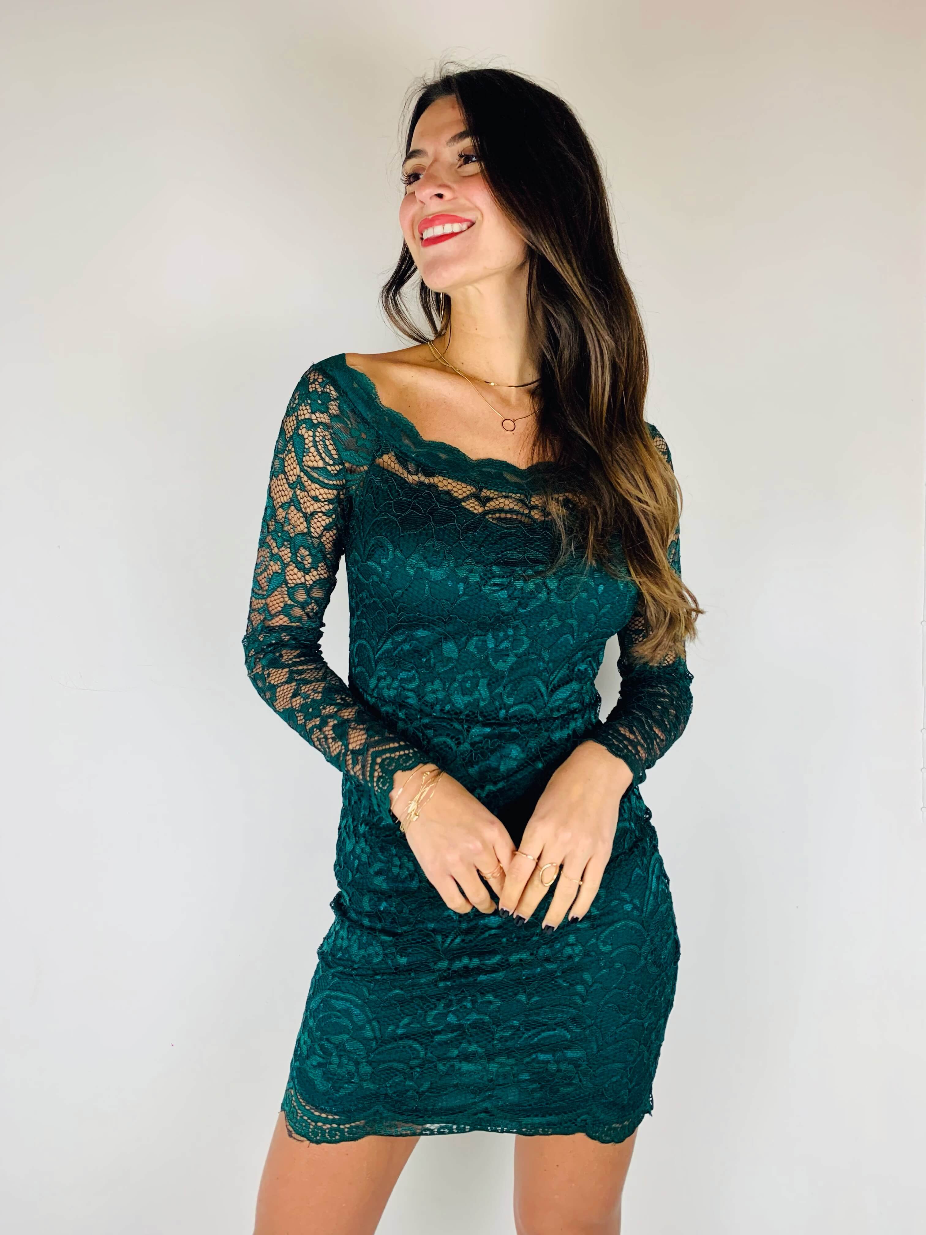 Robe vert sapin - CHARLOTTE - Image 3