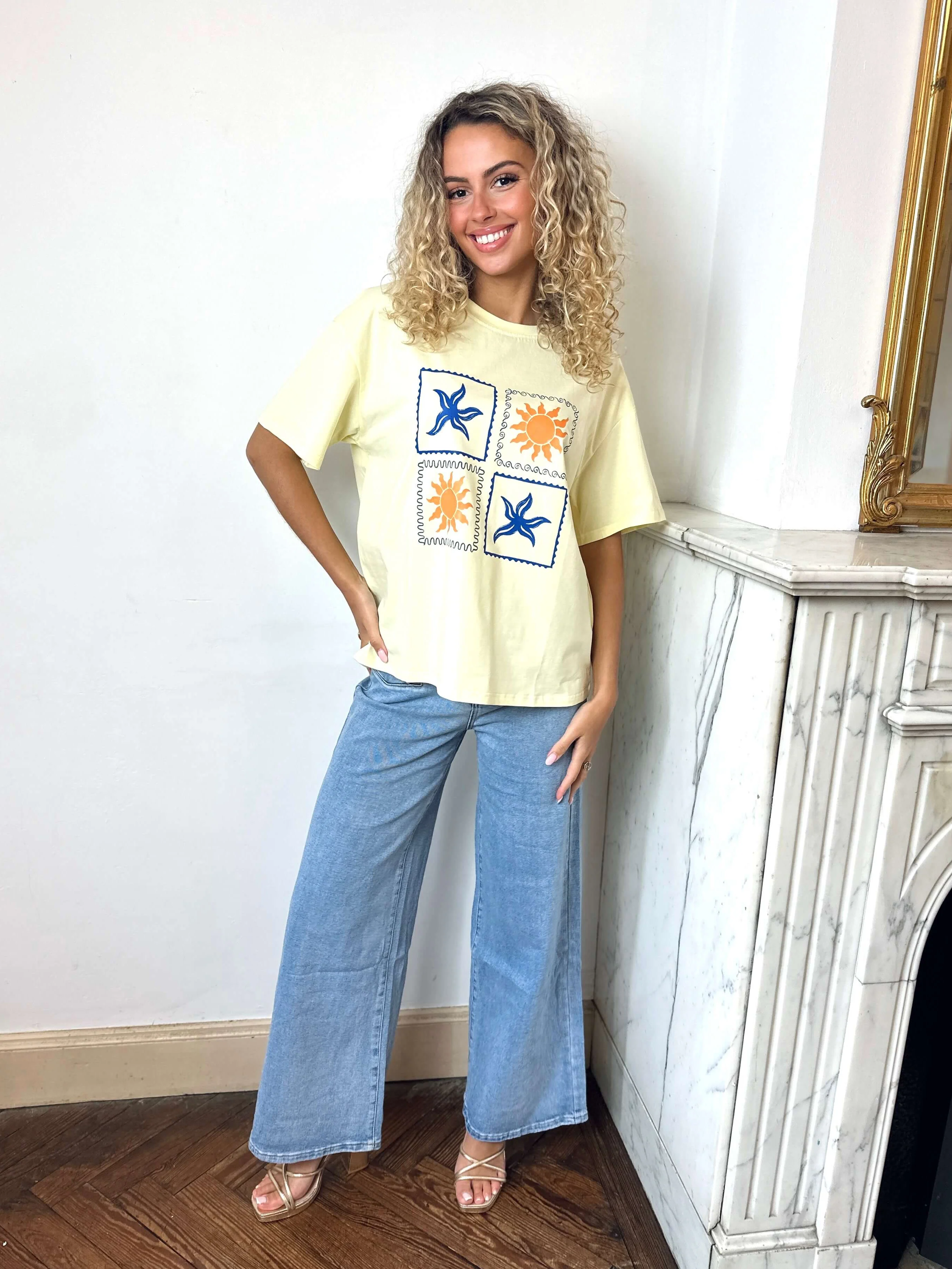 T-shirt jaune - SUN - Image 2